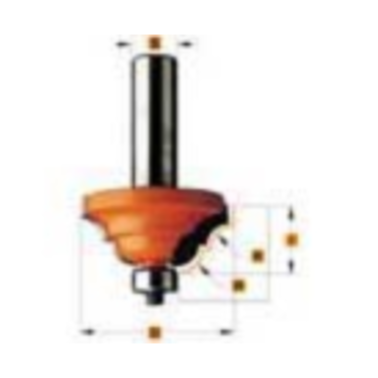 Profielfrees met geleidelager r=6,4 d=42,8 i=18,5 hw