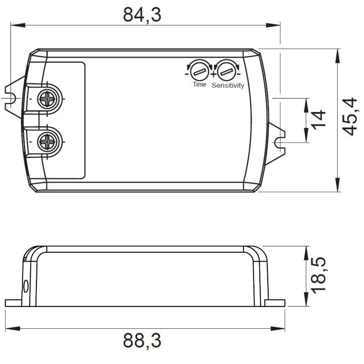 Led bewegingssensor microwave 230v max 230w