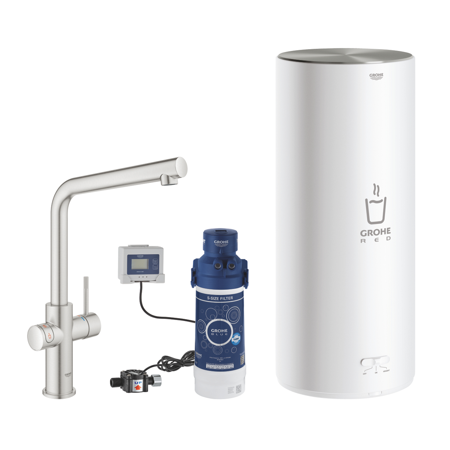 Grohe red duo-l starterkit l-bec supersteel  