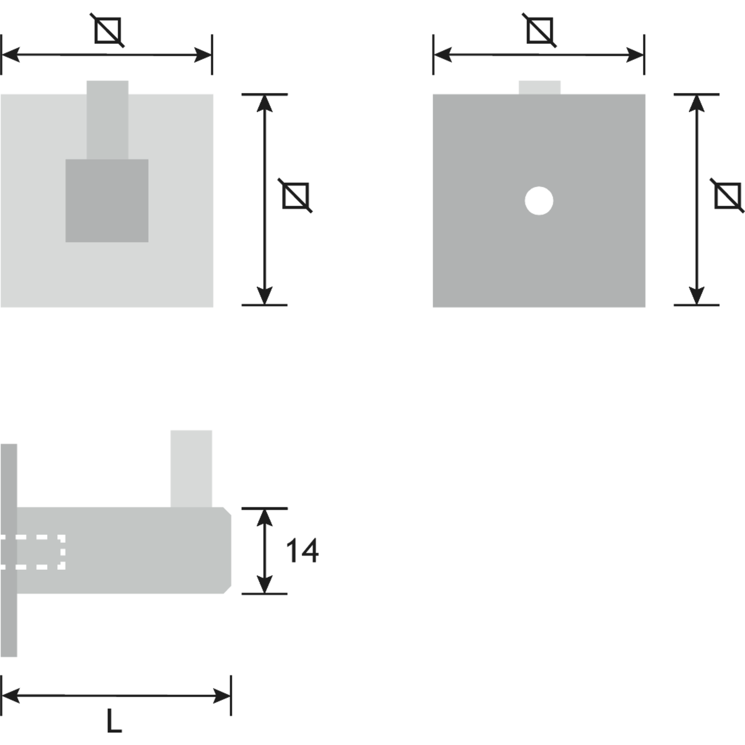Porte-manteau carré blanc 