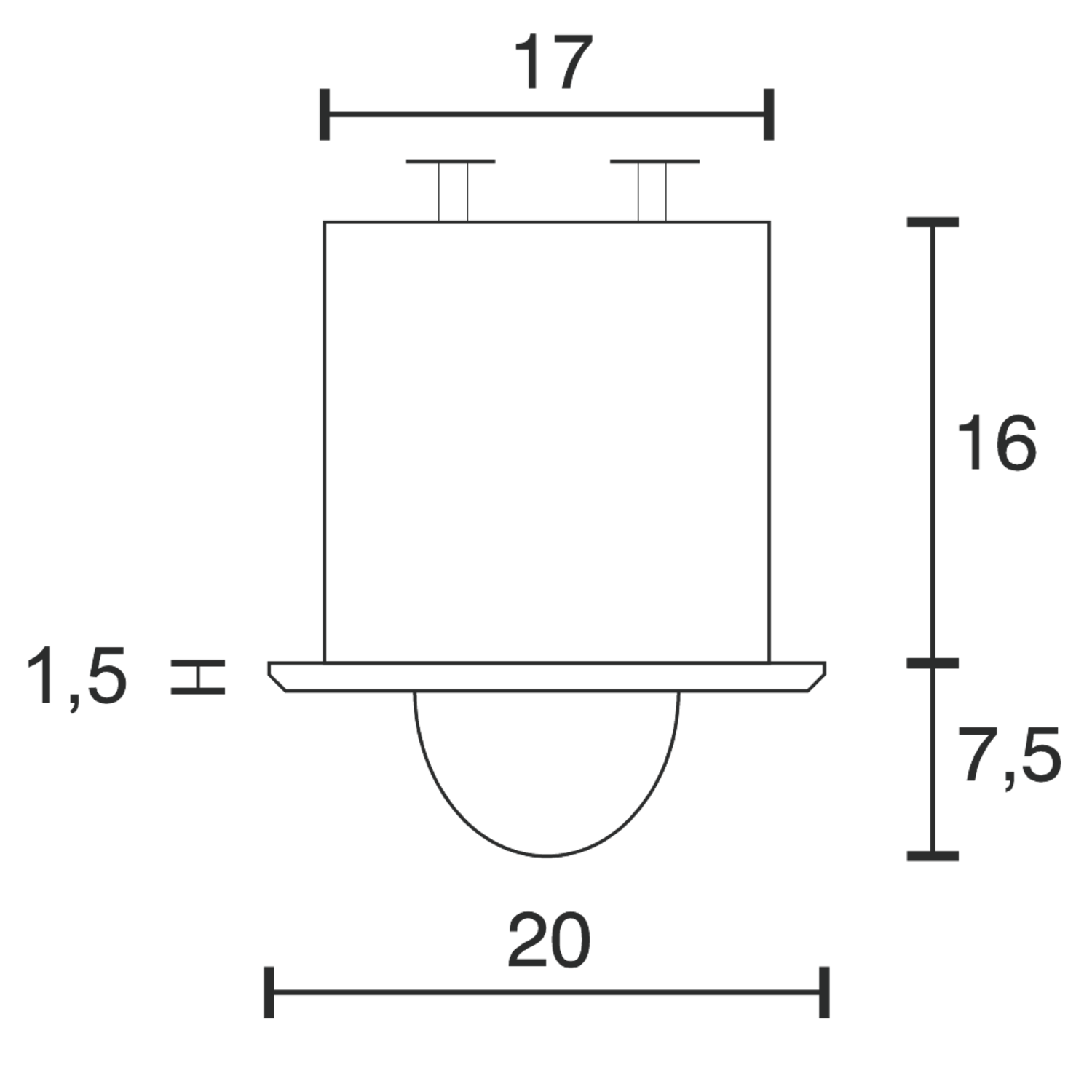 Détecteur de mouvement 12//24v dc 2,5a gris +2x1m câble 