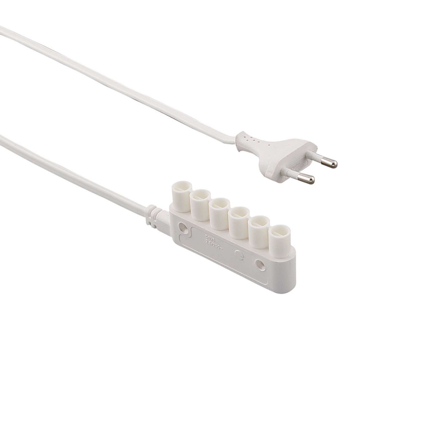 Mini-Stekker verdeler 6 lampen+ 3m kabel met euros + 3m kabel met eurostekker