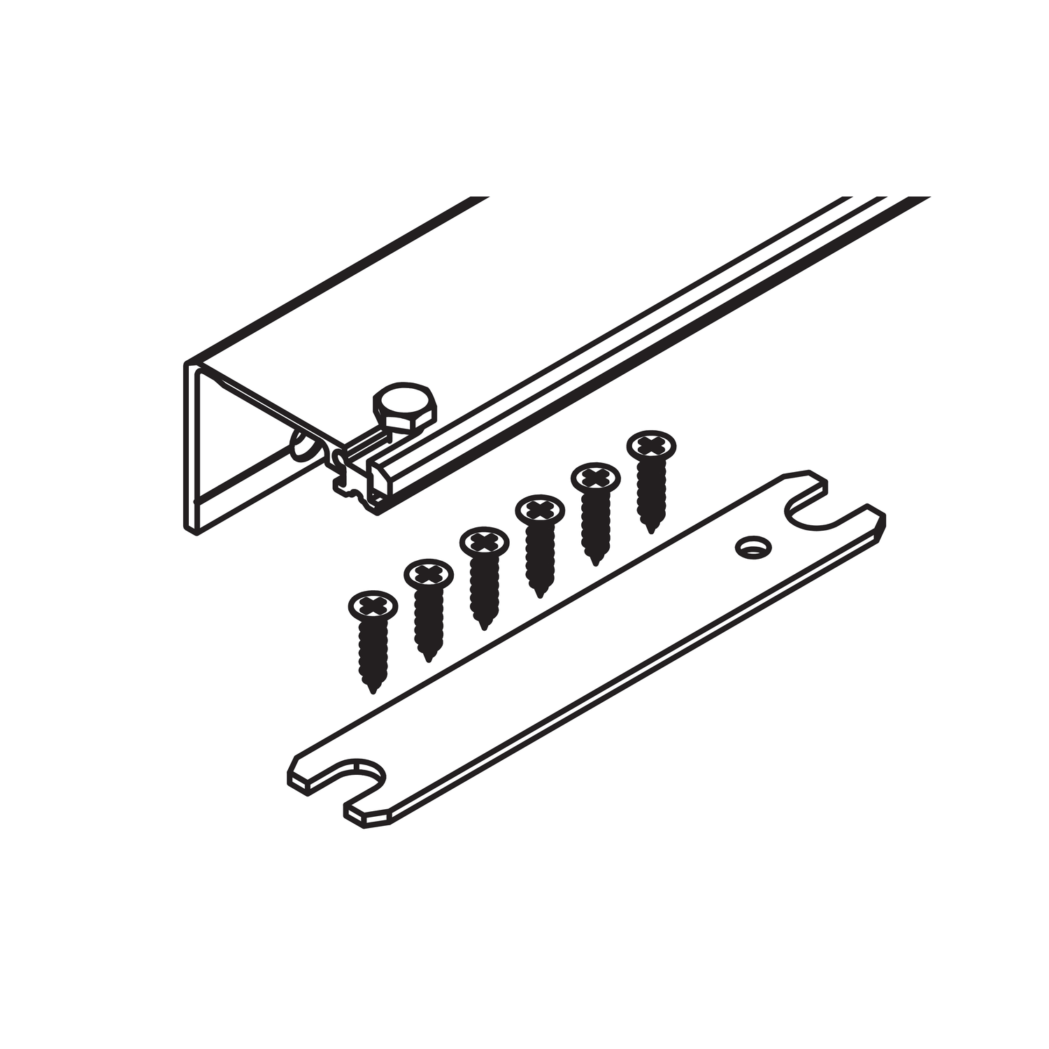 Hawa Concepta connector 55mm l900mm pour 1 porte
