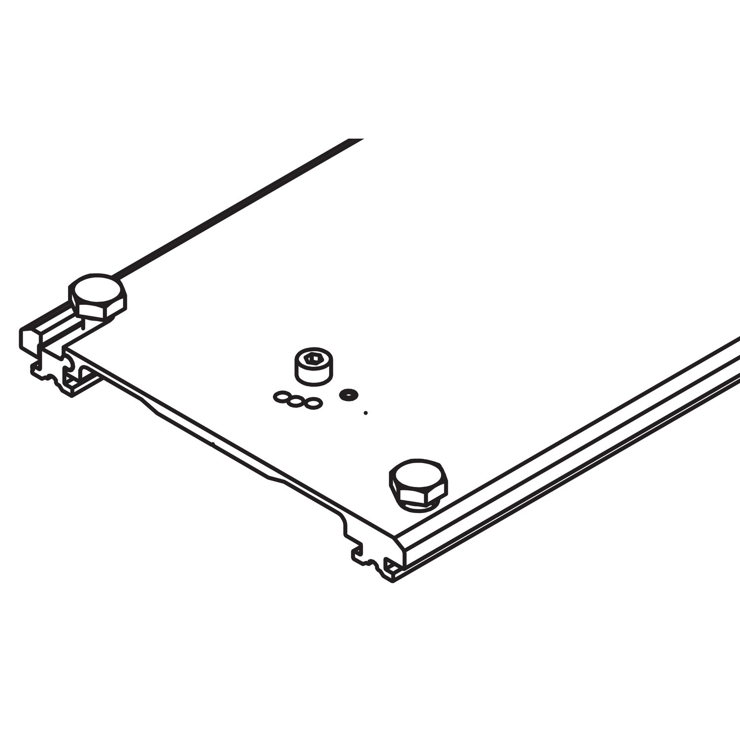 Hawa Concepta connector 110mm l900mm voor 2 deuren