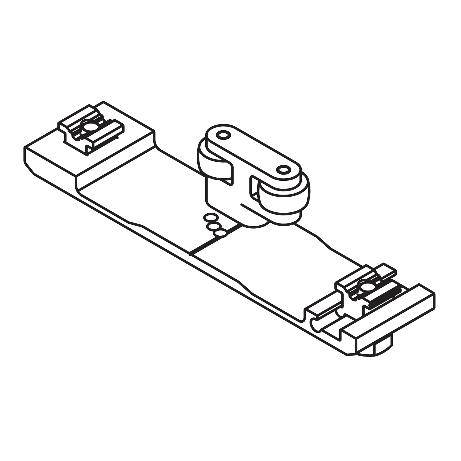 Hawa Concepta connector 110mm l26mm pour 2 portes avec socle fixe