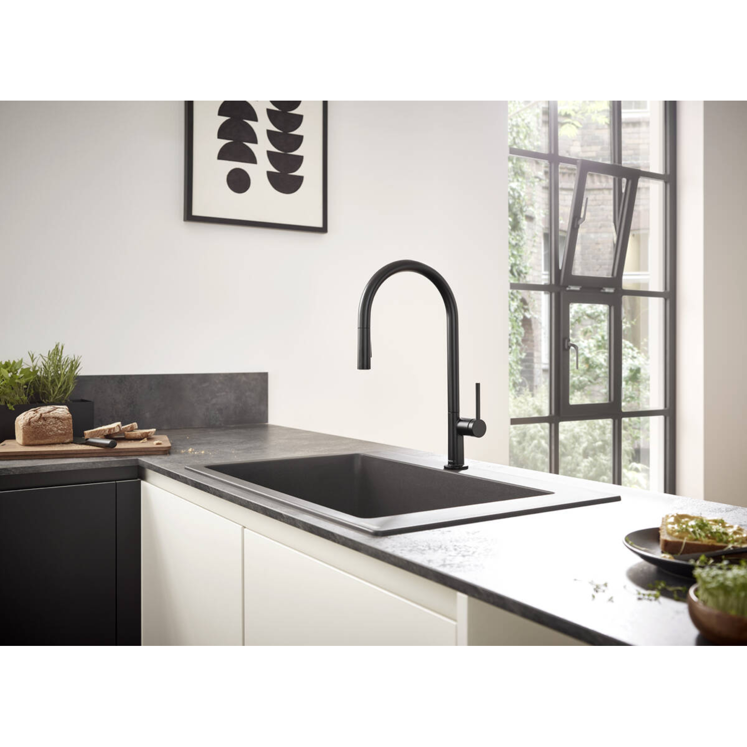 Hansgrohe Talis M54 miti cuis 210 d ext 2jet sbox noir mat 