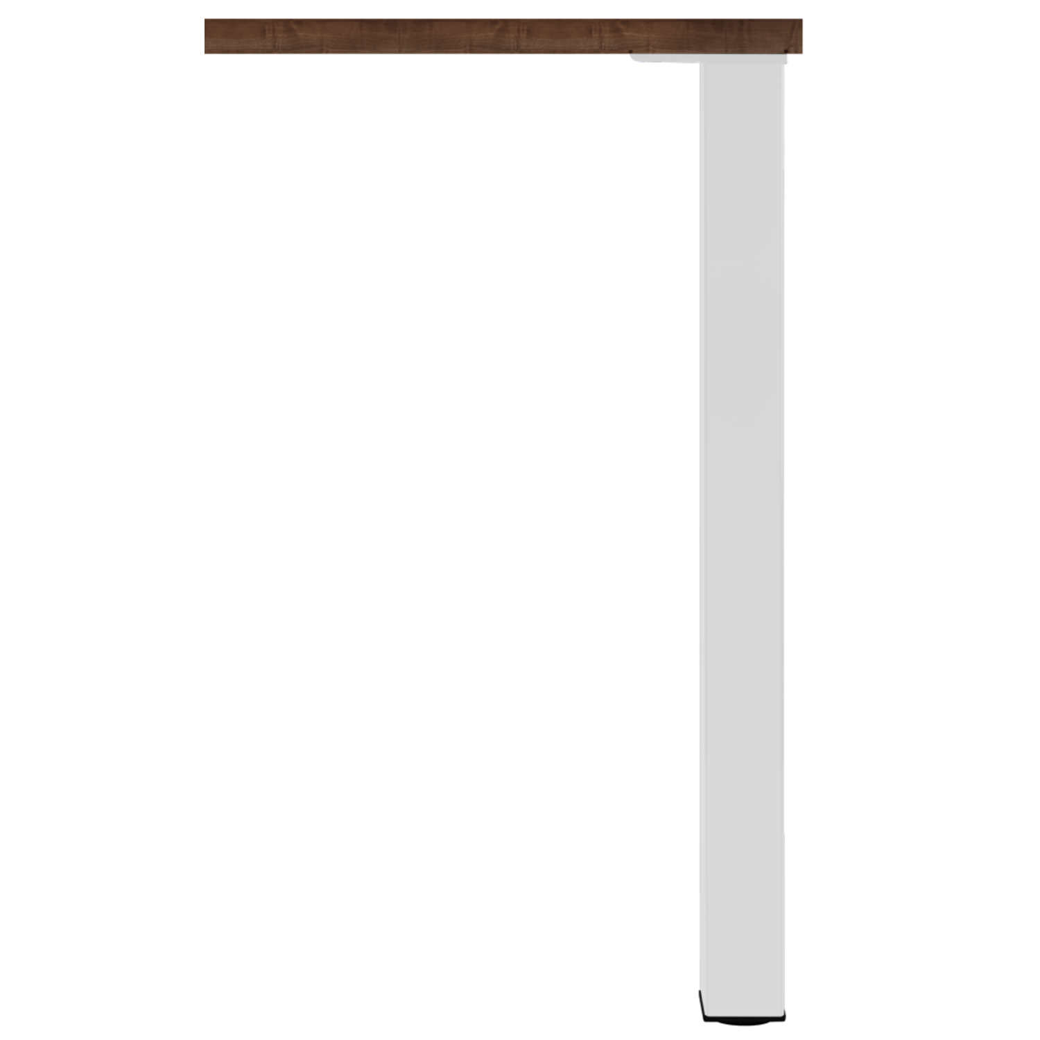 Tafelpoot q60 wit mat 60x60mm h71 regelbaar