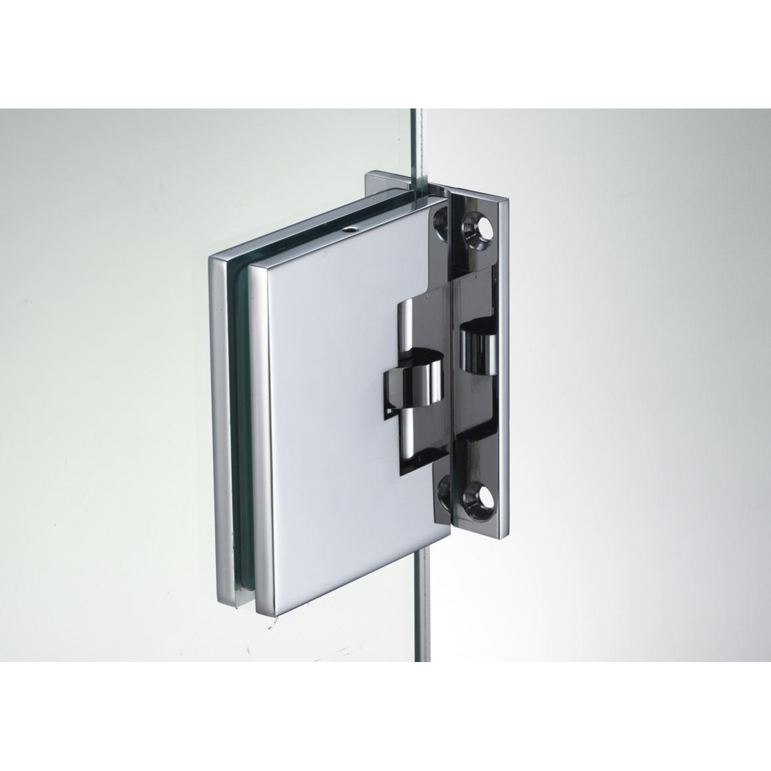 Charnière mur/verre, retour ressort, poids p. 50 kg, v. 10/13.5, B80 H100, effet inox brossé