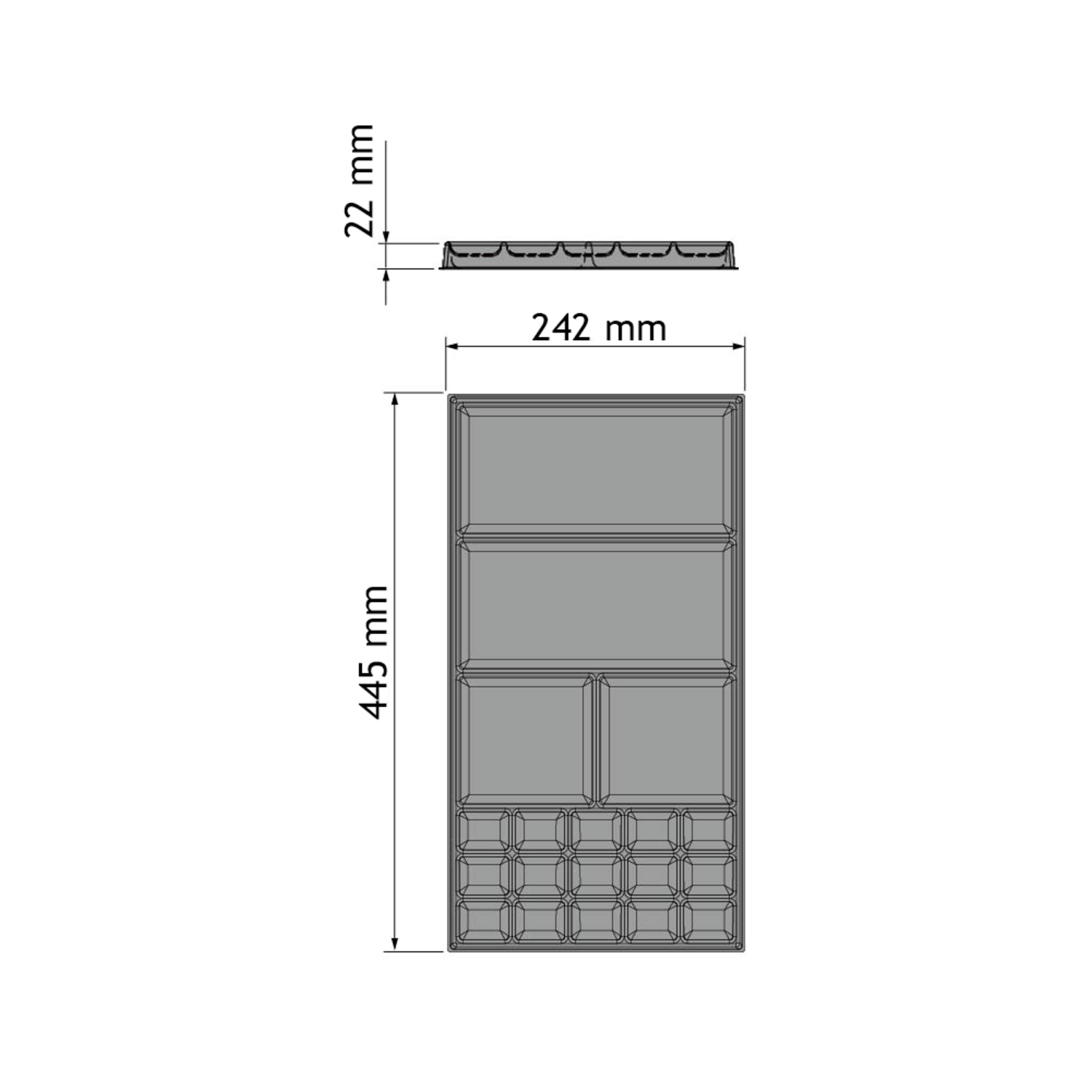 Chic line juwelen indeling b.242  d.445mm