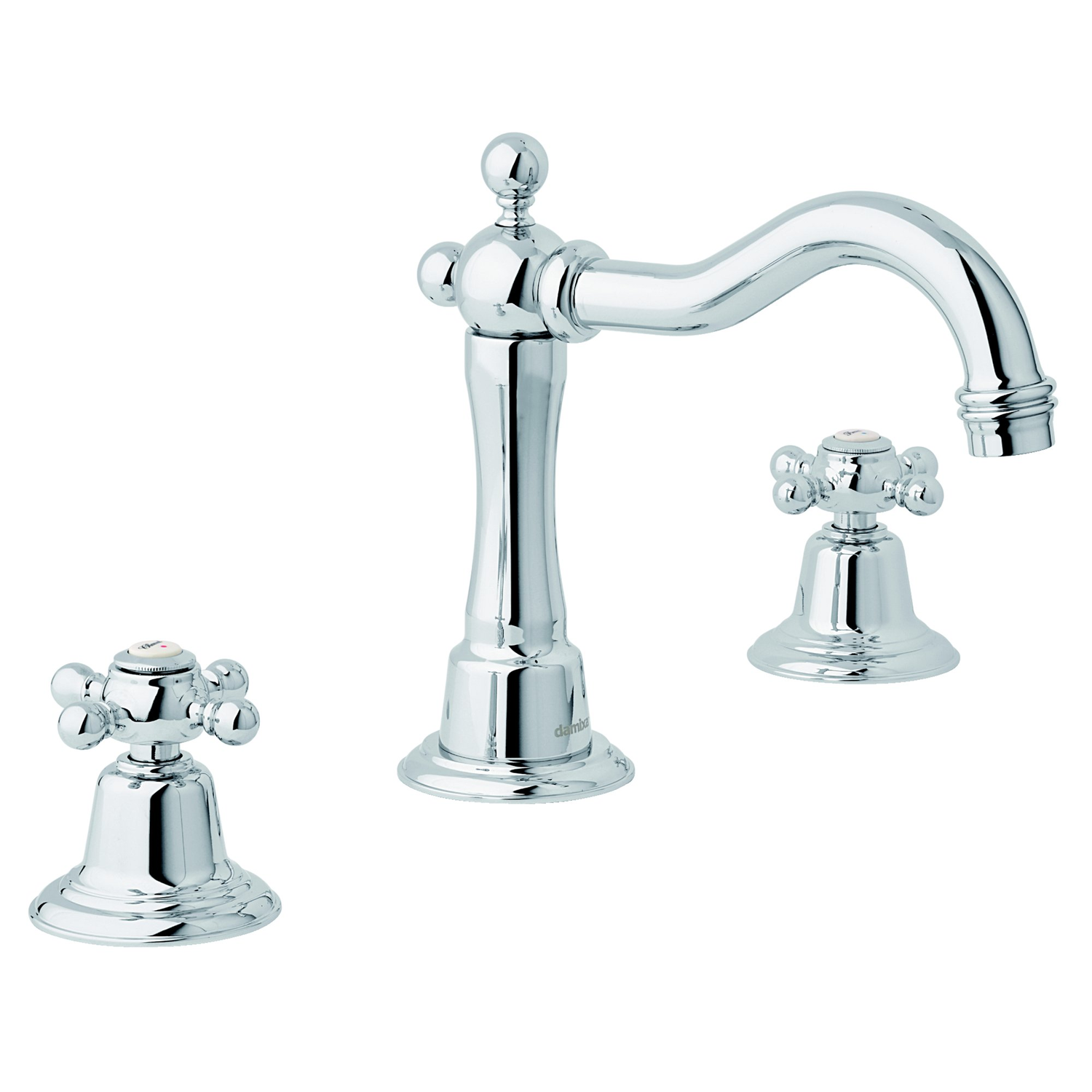 Tradition batterie 3 trous lavabo vidage  chrome