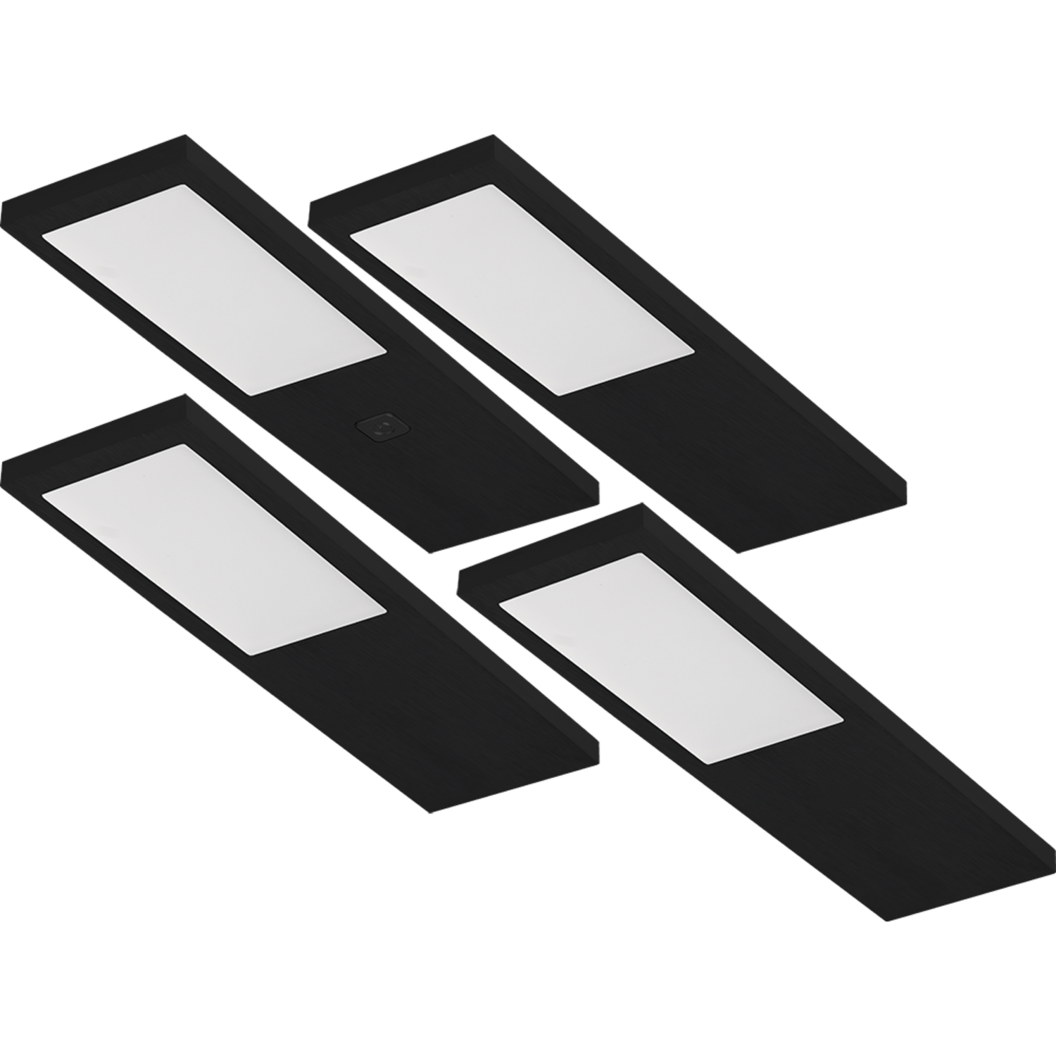 Streto Led noir set 4x4w 4000K-12V + convertisseur avec interrupteur 