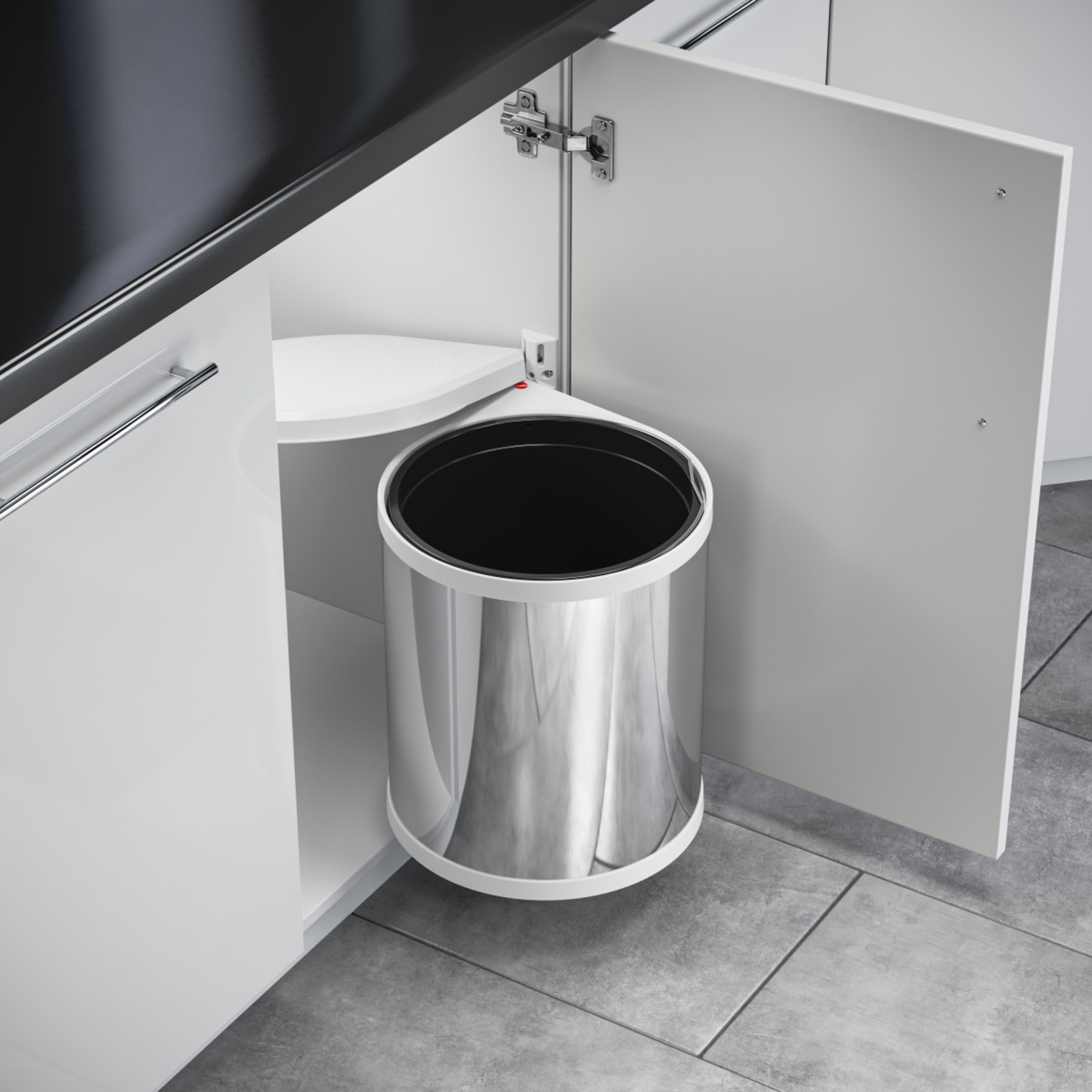 Hailo Mono RVS/wit 15l