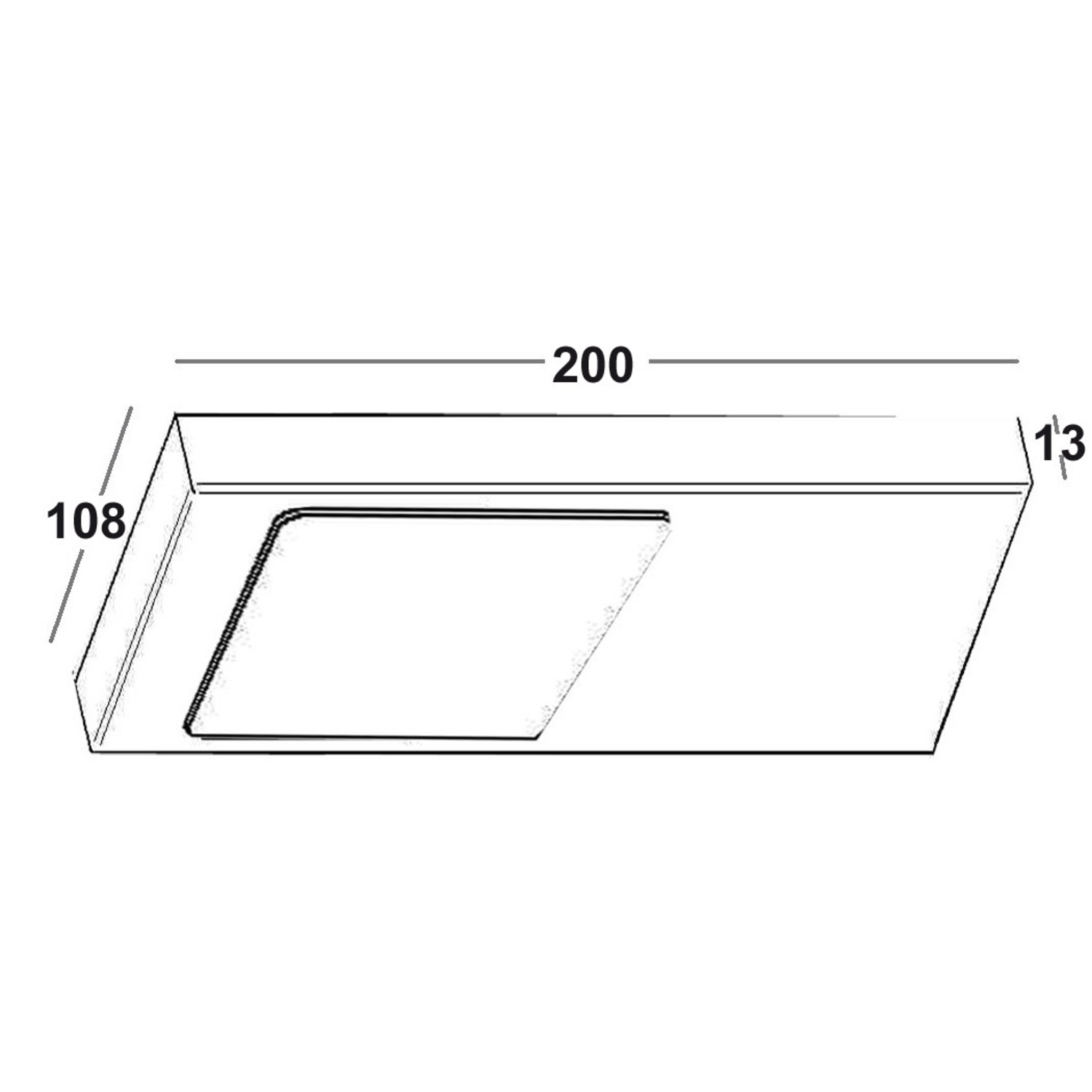 Tadeo XL led-Set 2 x 5.4w 12V 4000K inox +interupteur 