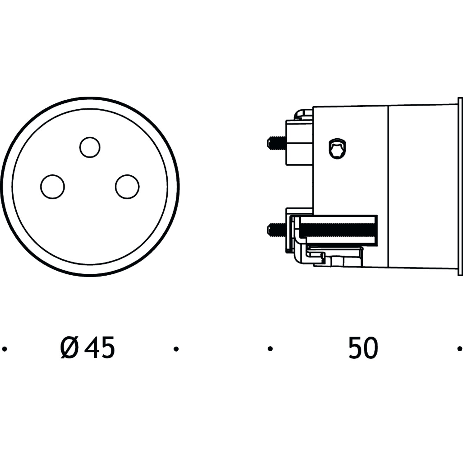 Rond 2.0 - unifit stopcontact b-f crème