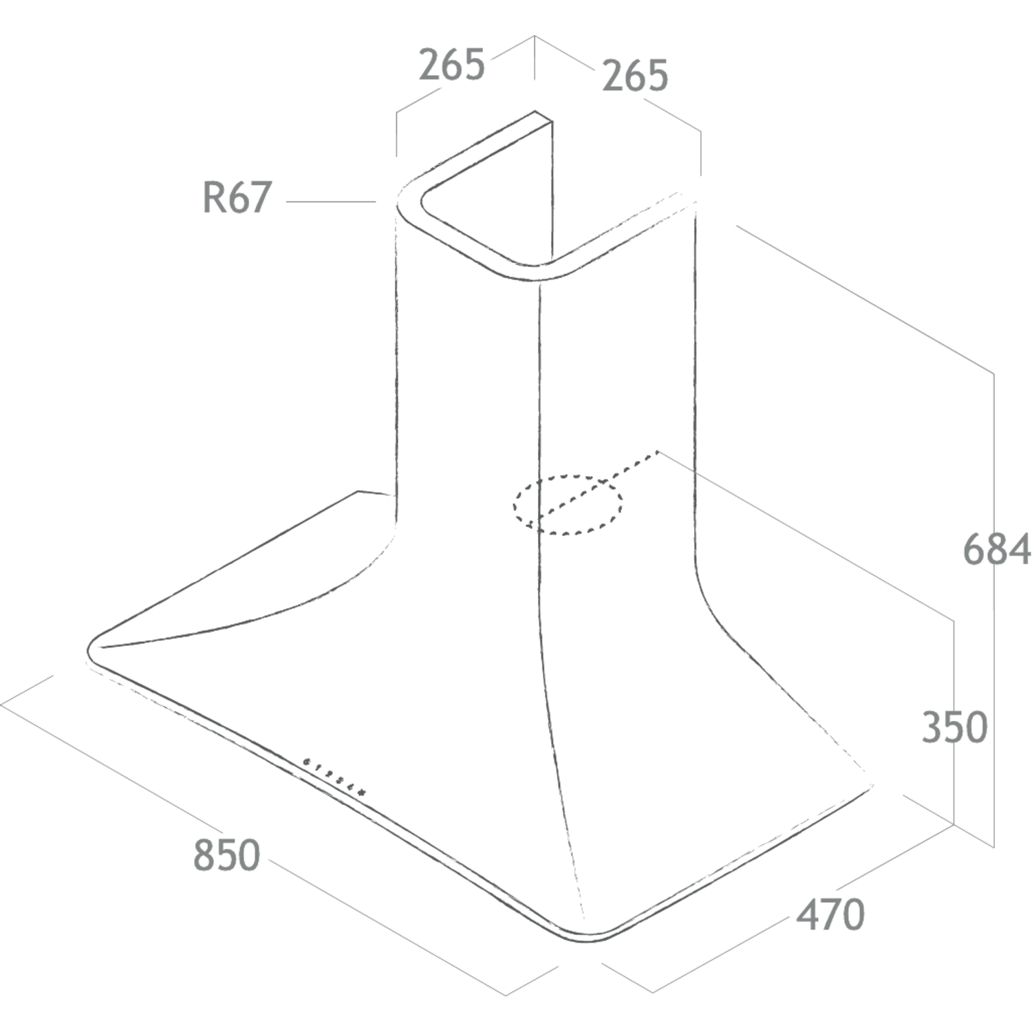 Sweet muur filter wit 85 cm