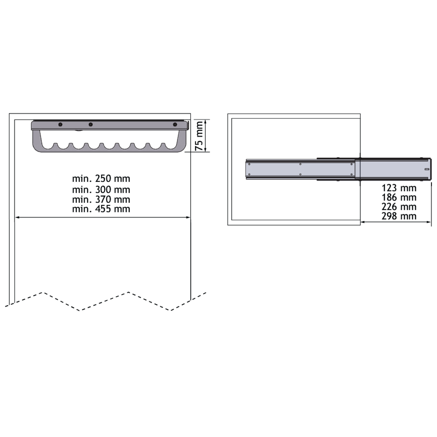 Chic line porte cintres extensible anthracite l.360mm 