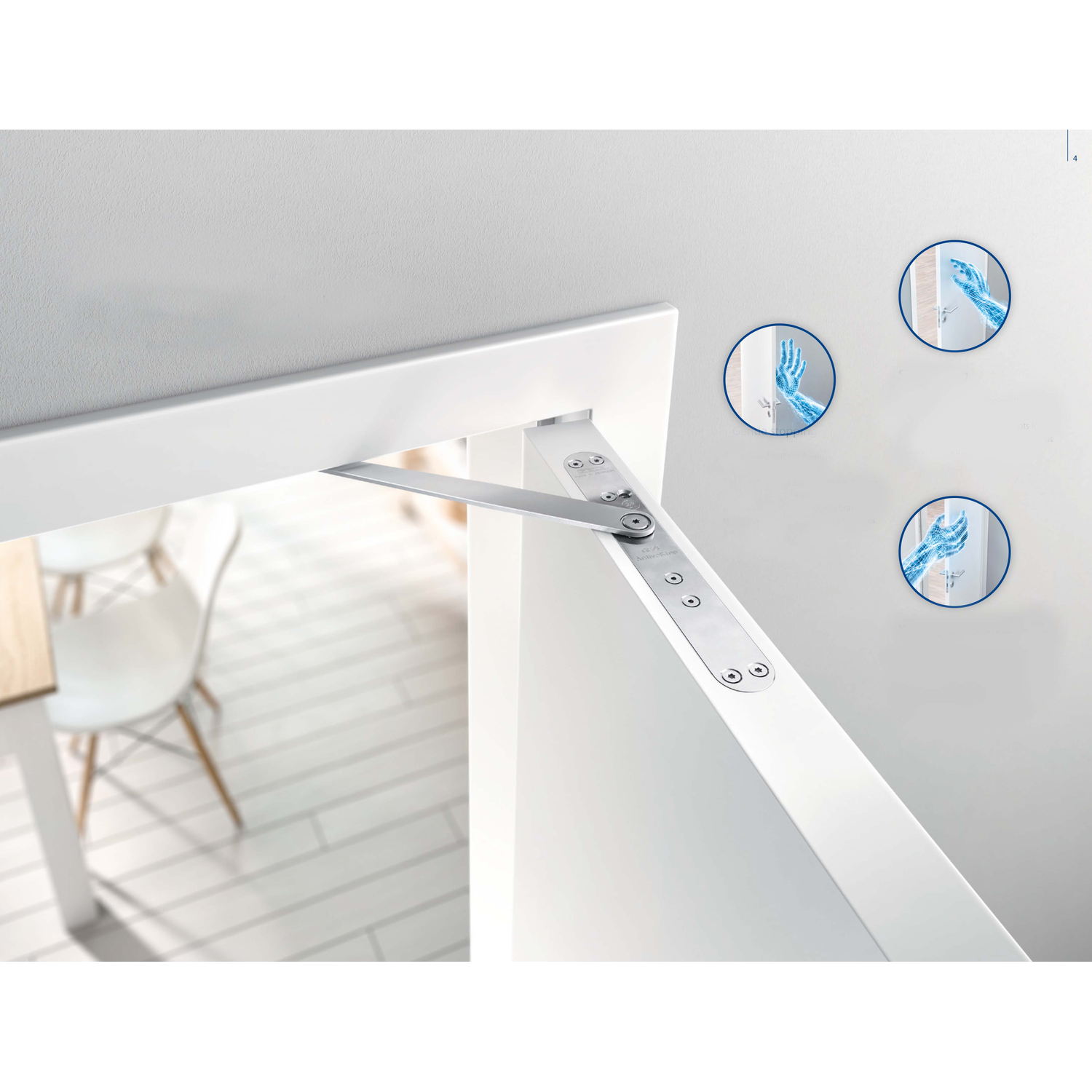 Geze active stop argentee (encastrable)  