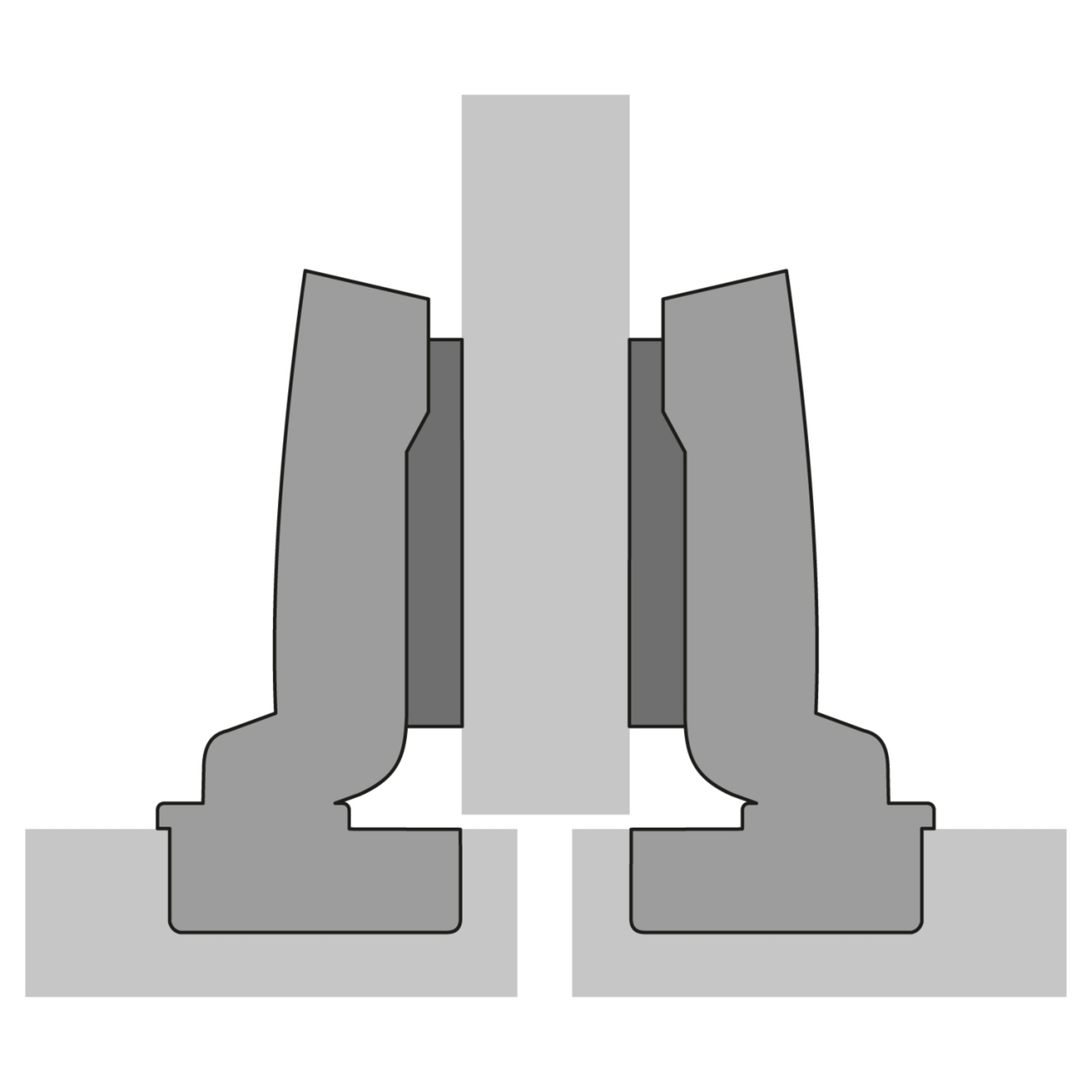 Sensys 110°-scharnier met geïntegreerde demping (Sensys 8645i), vernikkeld, half opliggend, openingshoek 110°, TH-boorbeeld 52 x 5,5 mm, voor schroefbevestiging (-)