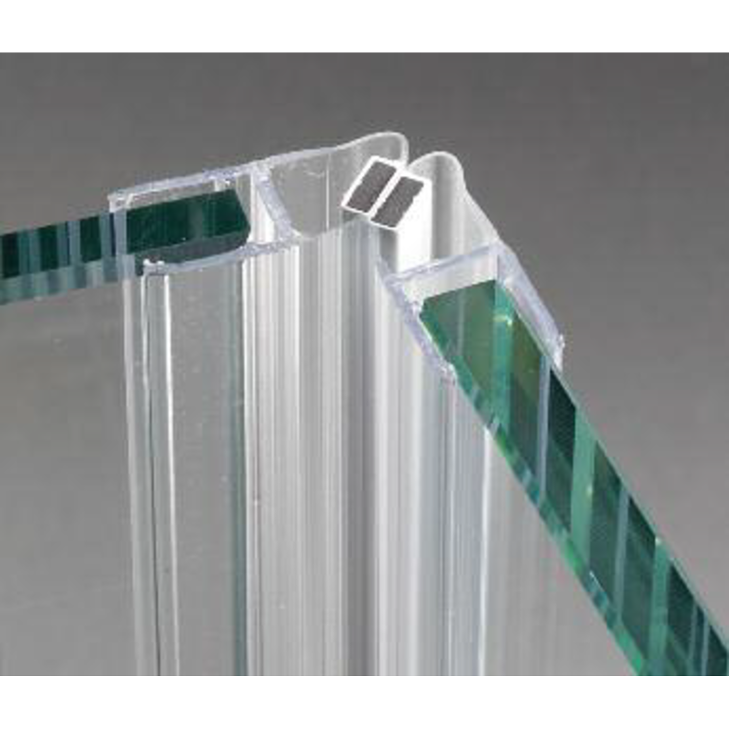 Joint magnétique à 45° avec aimant blanc gauche, pour verres 6/8, L2200, transparent