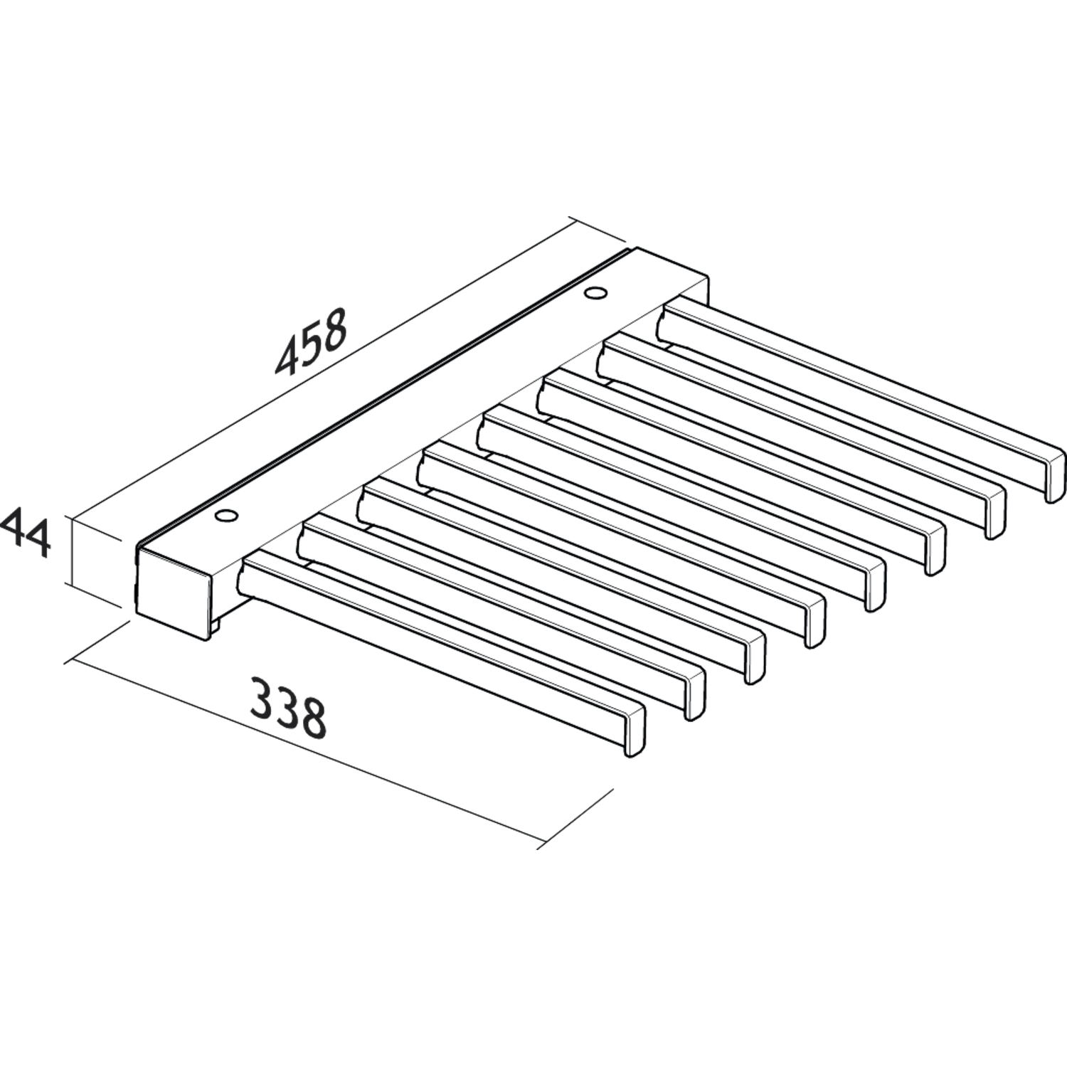 Tf-line porte-pantalons latér. p.458mm anthracite 
