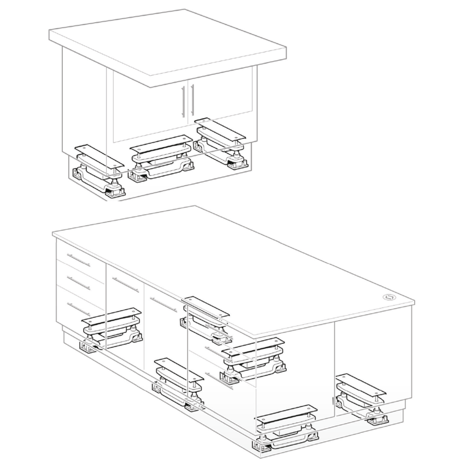 Linak baselift set 4 stuks
