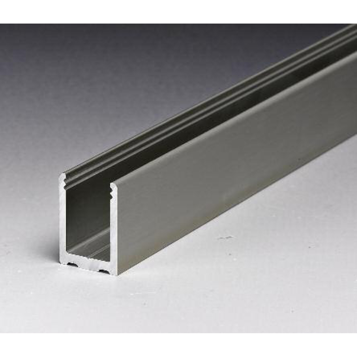 Profil en « U » PROFIX, pour verres 8/13.5, B21 H30 L3000, aluminium brillant