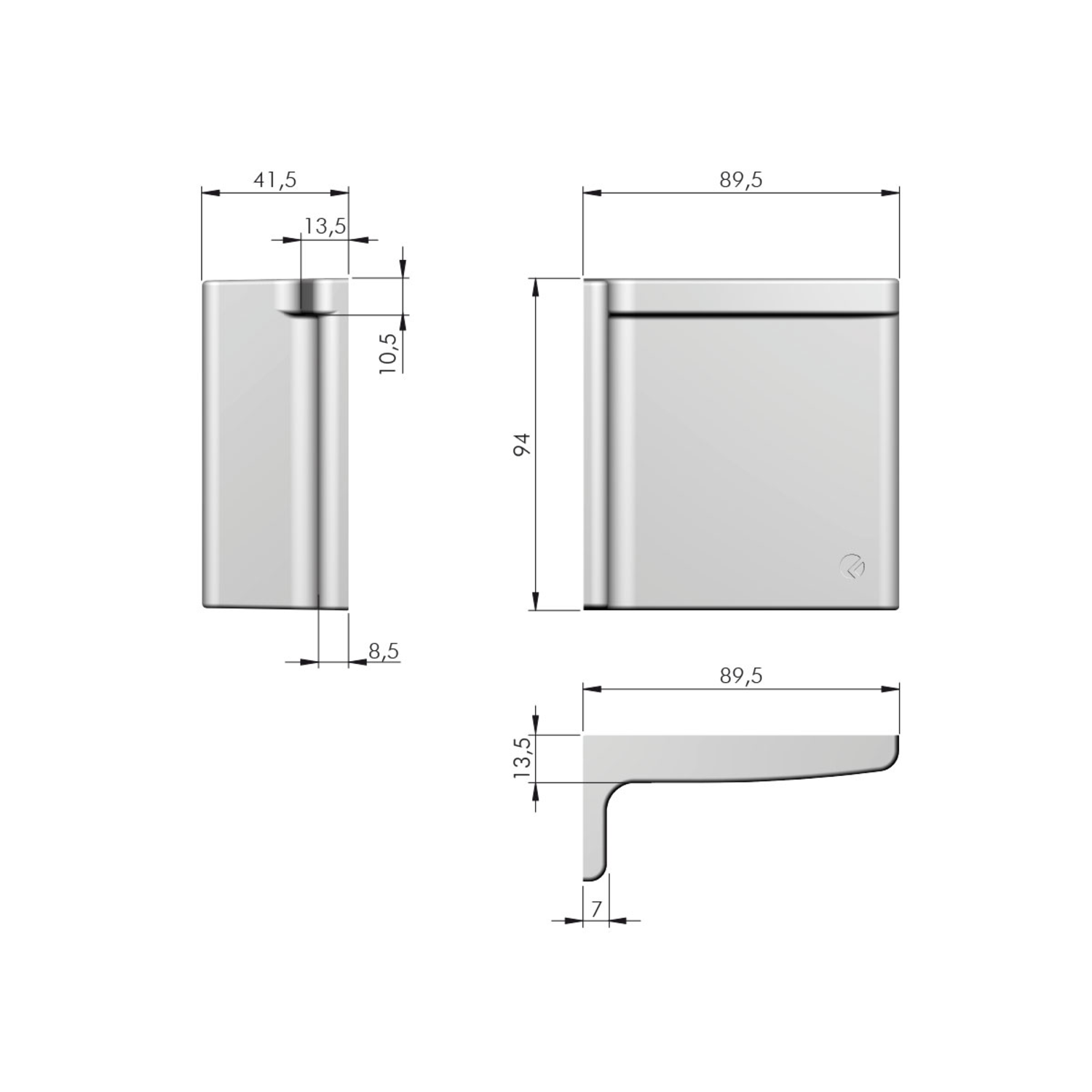 Libra H11 afdekkap antraciet rechts