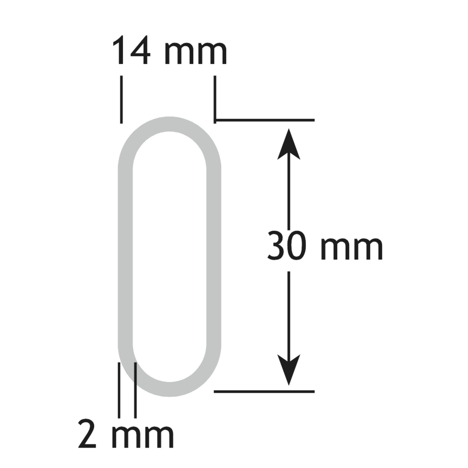 Tubes de penderies ovale 30x14/1000mm alu mat  