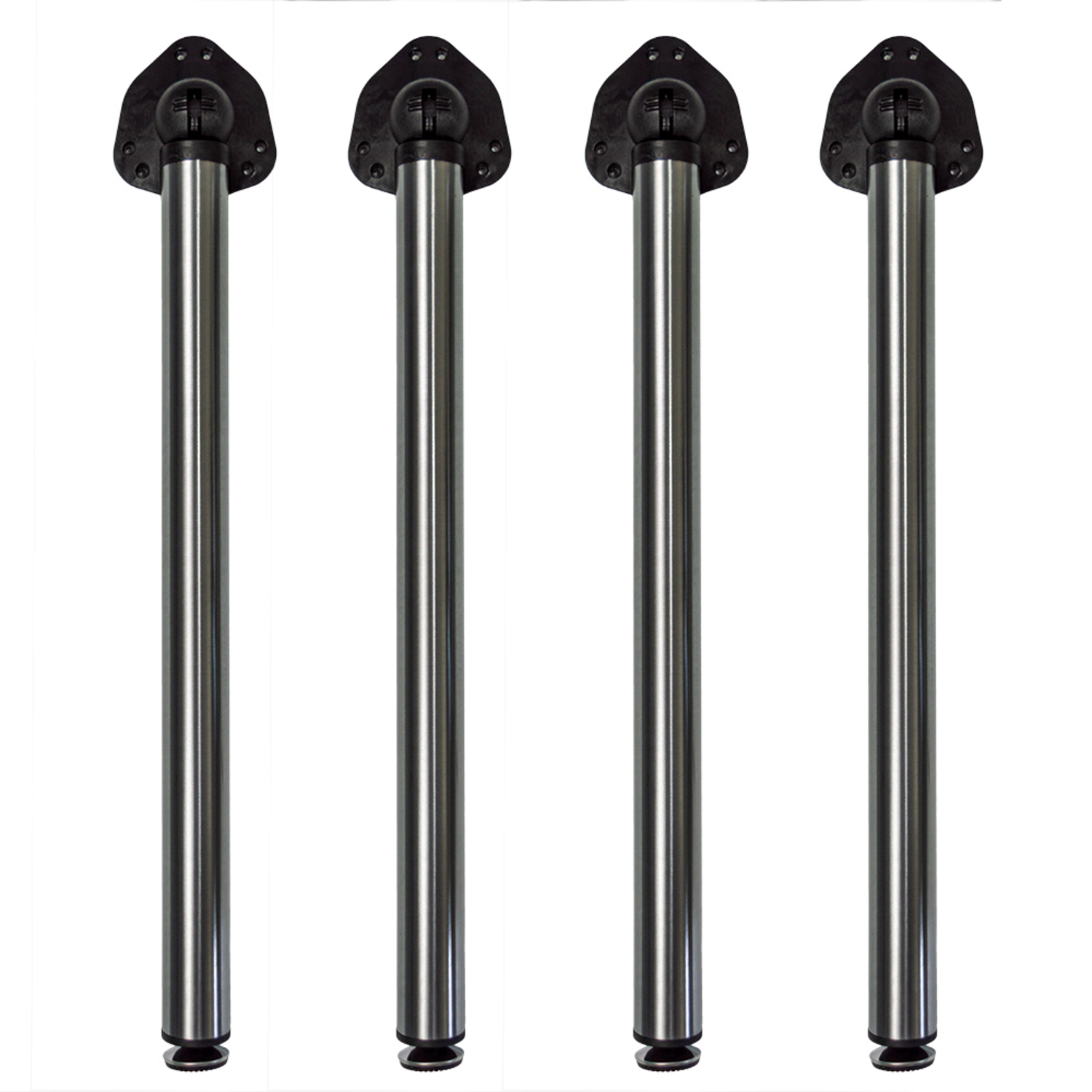 Clappo set de pied rabattable h.71 inox-look  