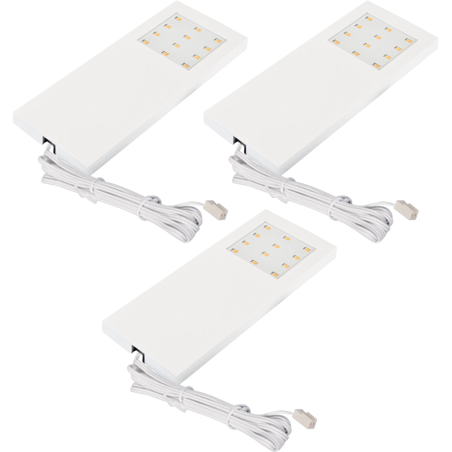 Hera set 3 x slim-pad Led 5w 24V 3000K blanc +transfo 15W