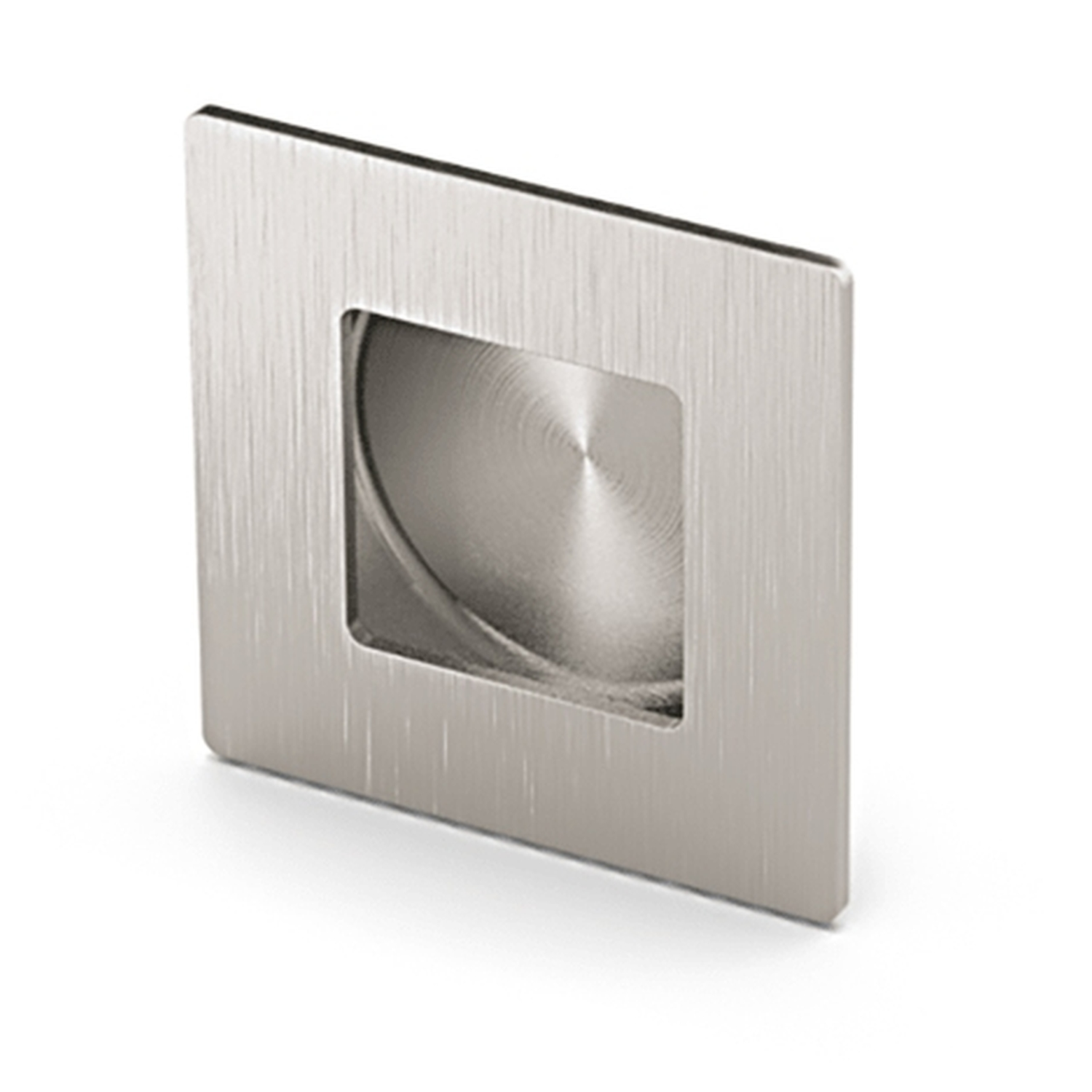 Poignée d'insertion Apolda, L 65 mm, B 65 mm, H 14 mm, Inox brossé