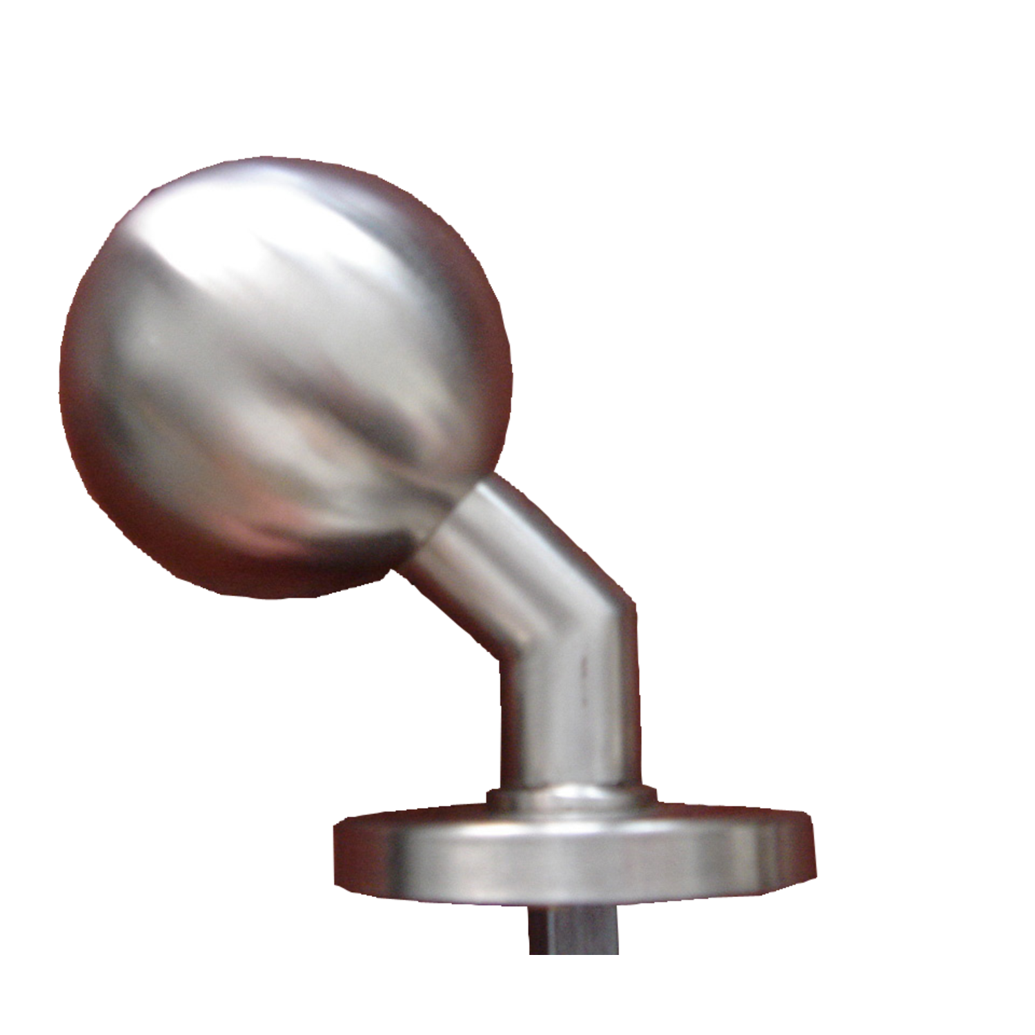 Vaste top gebogen d50 met rosace inox
