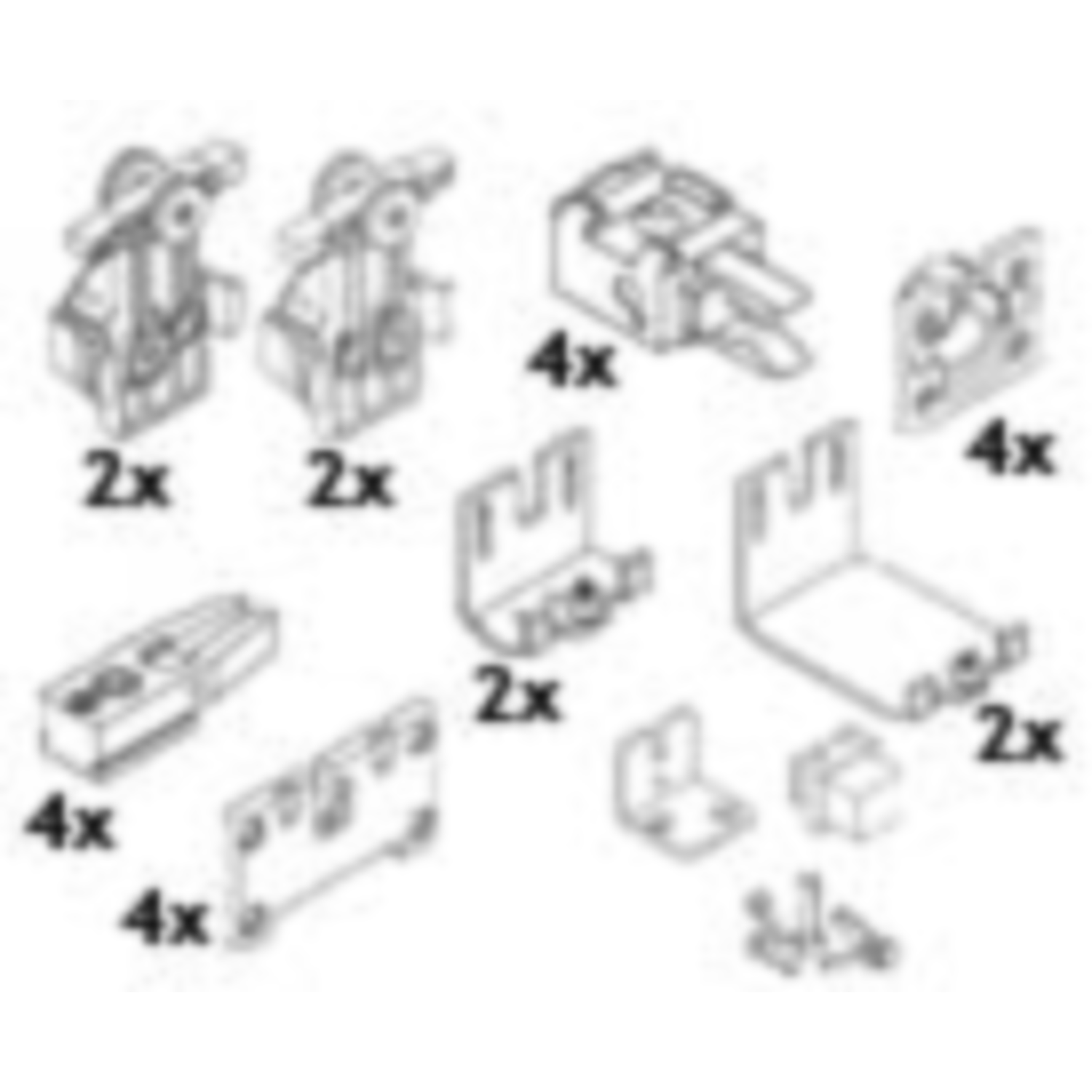 Garniture Hawa Clipo 26 H MS, pour 2 portes 