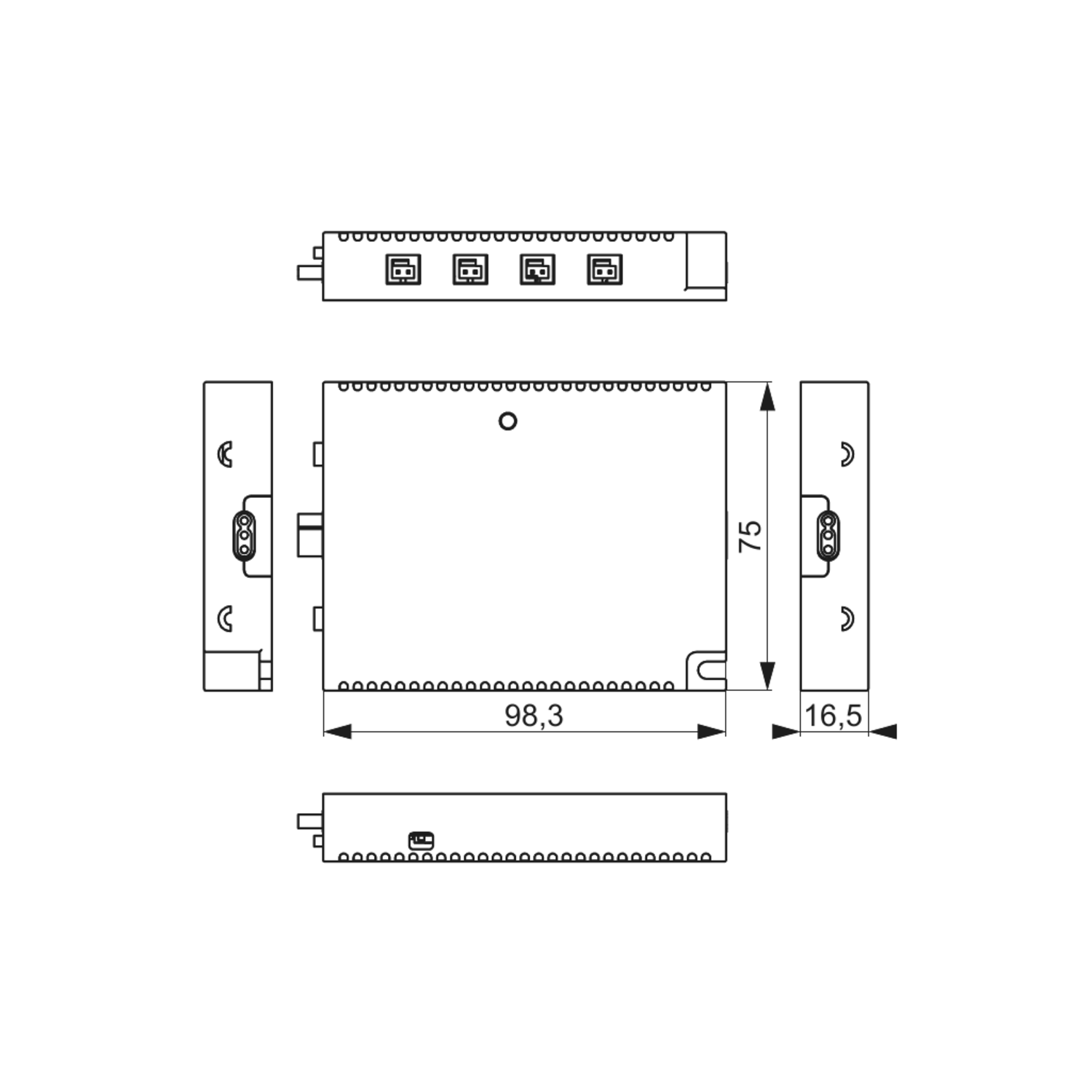Mec Driver 4-canaux Module-rf 12V - 4 groupes 