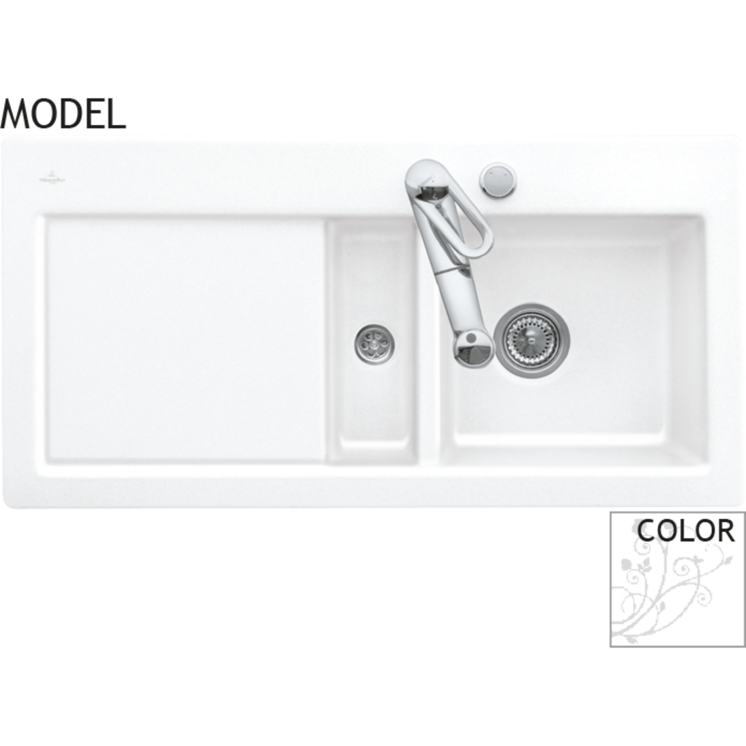 V&B 6712.01.kw subway 60d la rose ceramicplus