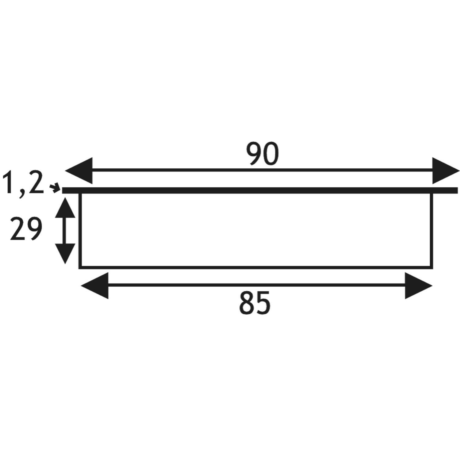 Kabeldoorvoer alu 85x22
