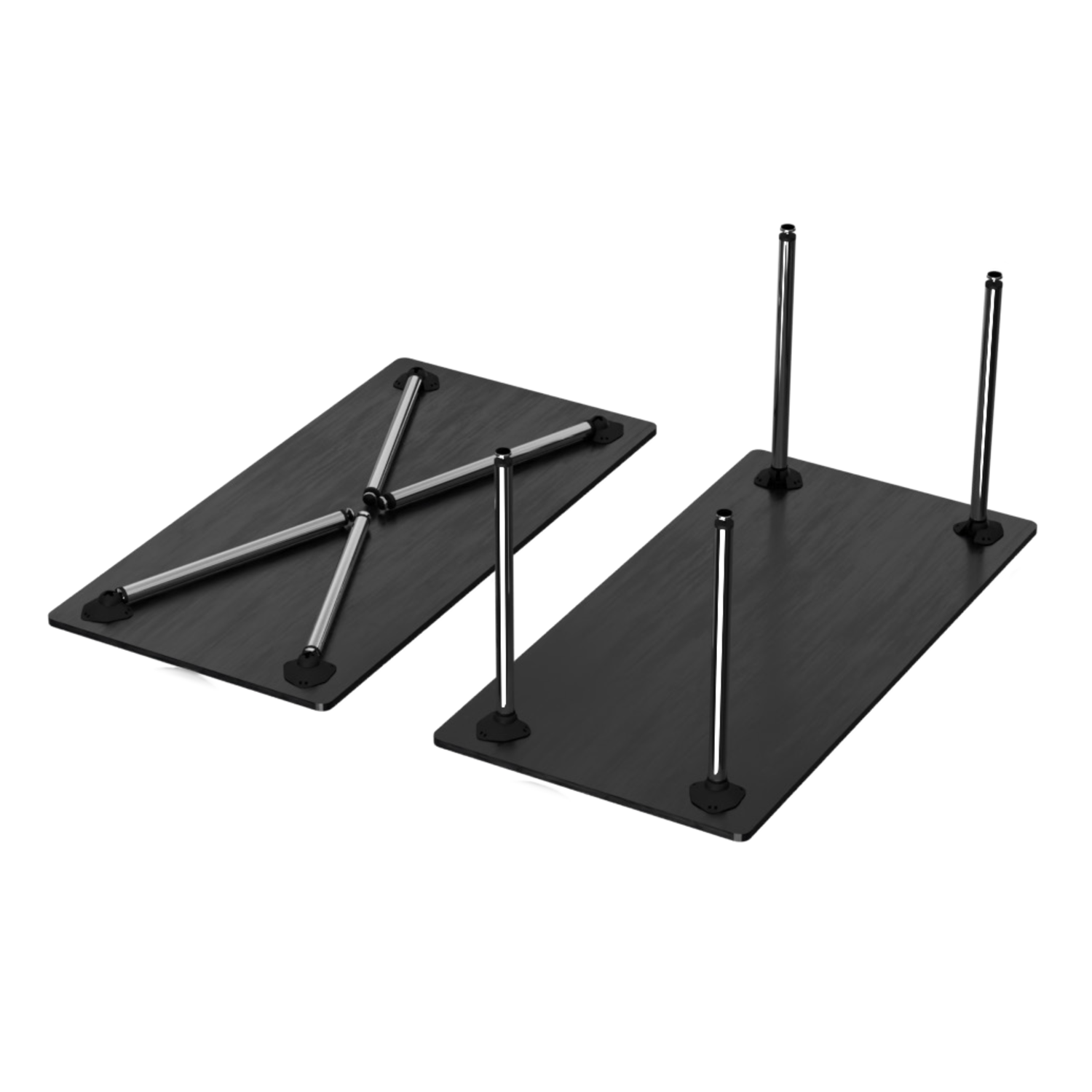 Clappo set de pied rabattable h.71 inox-look  
