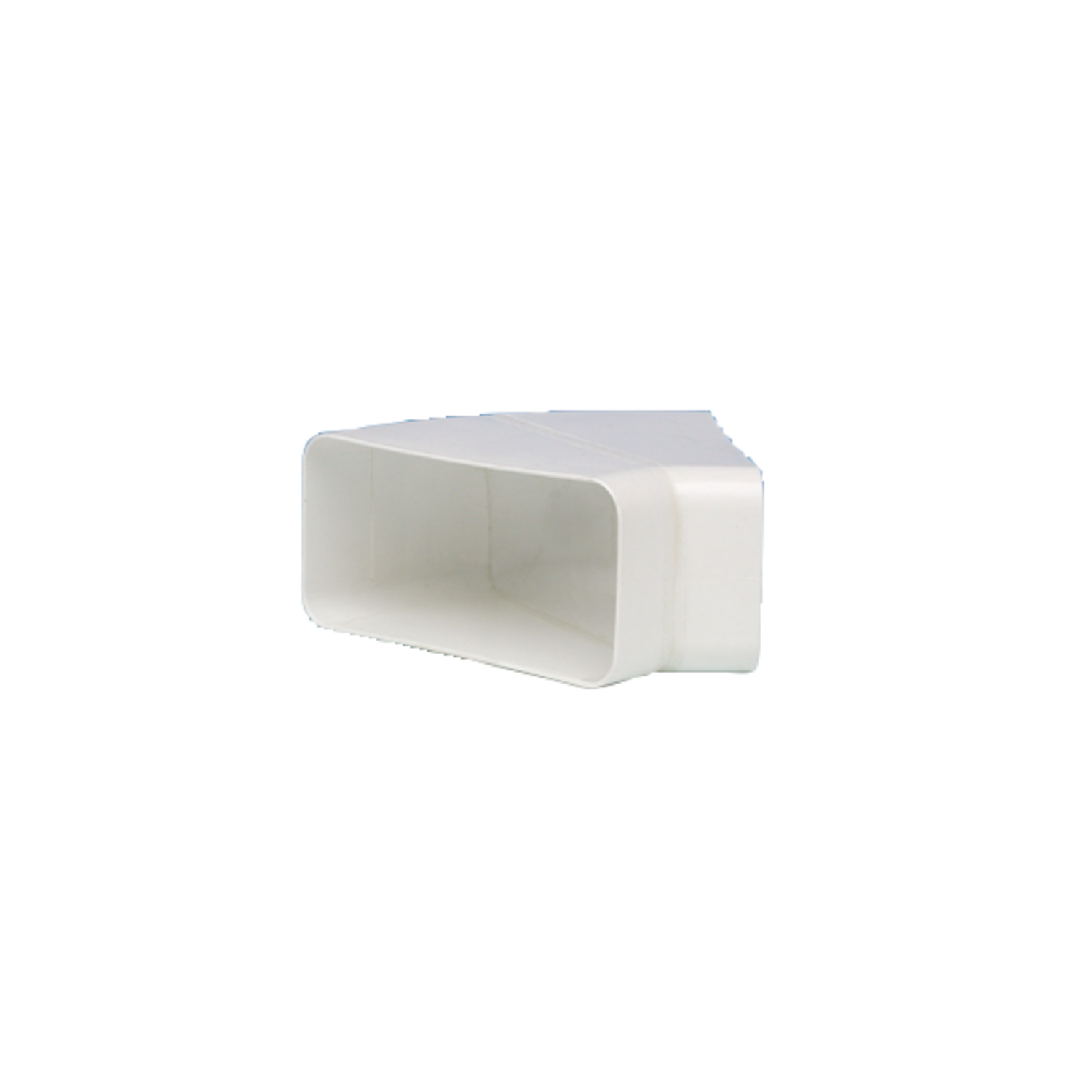 Coin 135° tube plat d.125 std blanc  