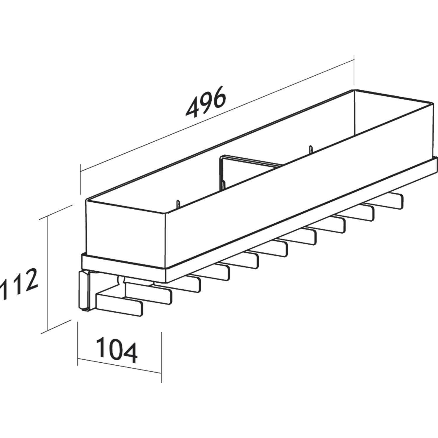 Tf-line porte-cravatte/ceinture p.494mm anthracite 