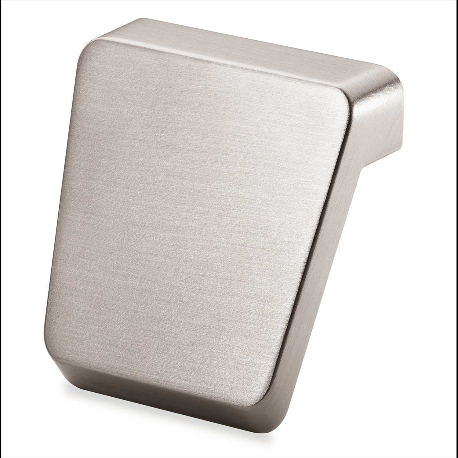 Knop Milo, boorafstand 16, L 40 mm, B 41 mm, H 28 mm, roestvrij staal finish geborsteld