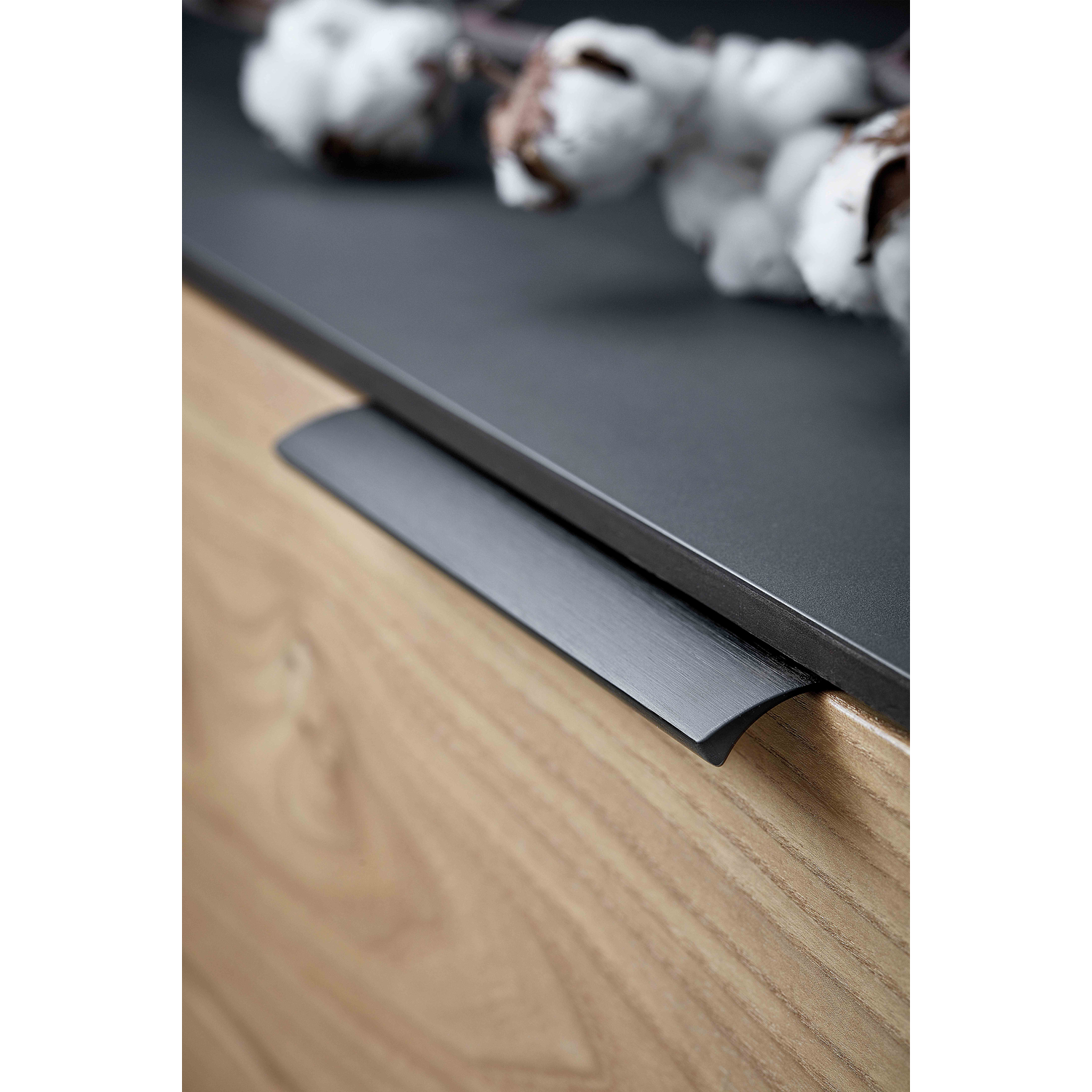 Poig edge straight ea320 l350 alu noir mat brossé 