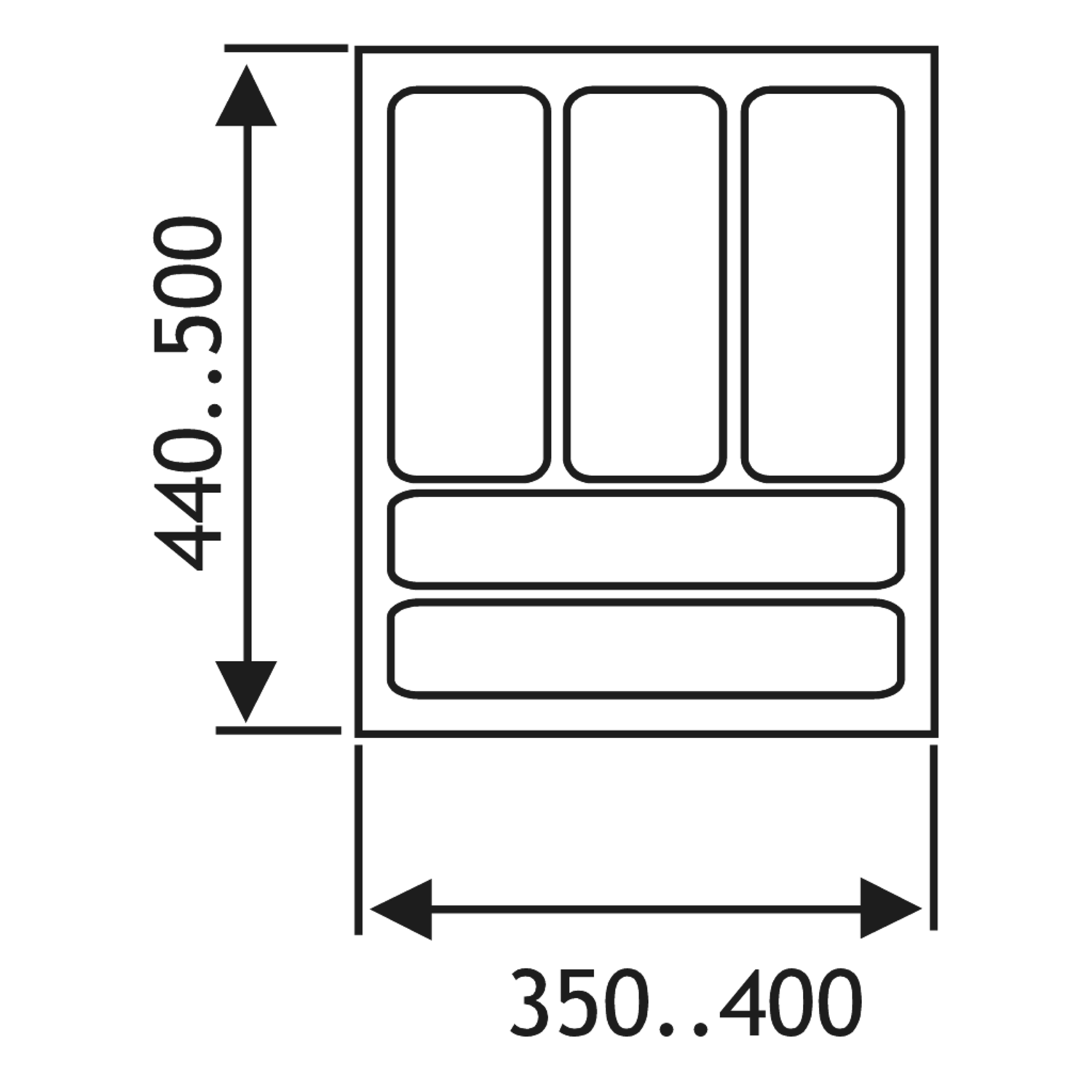 Insert pour tiroir b351-400 d441-500 blanc  