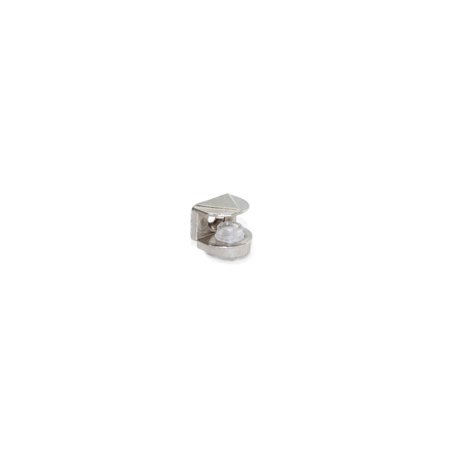 Taquet pour verre 5mm reglable 4-8mm nickele à visser
