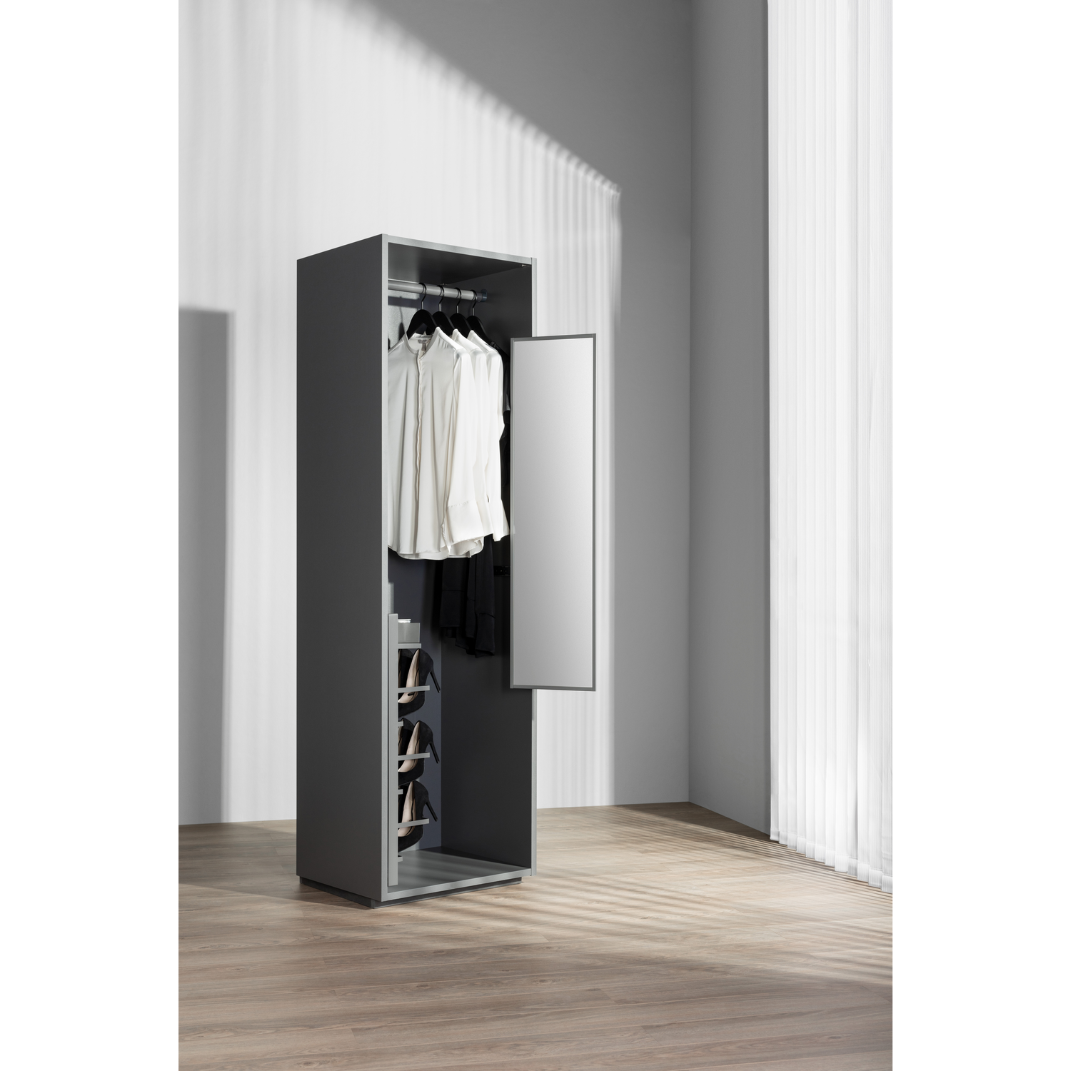 Tf-line miroir extensible 1155x455mm anthracite 