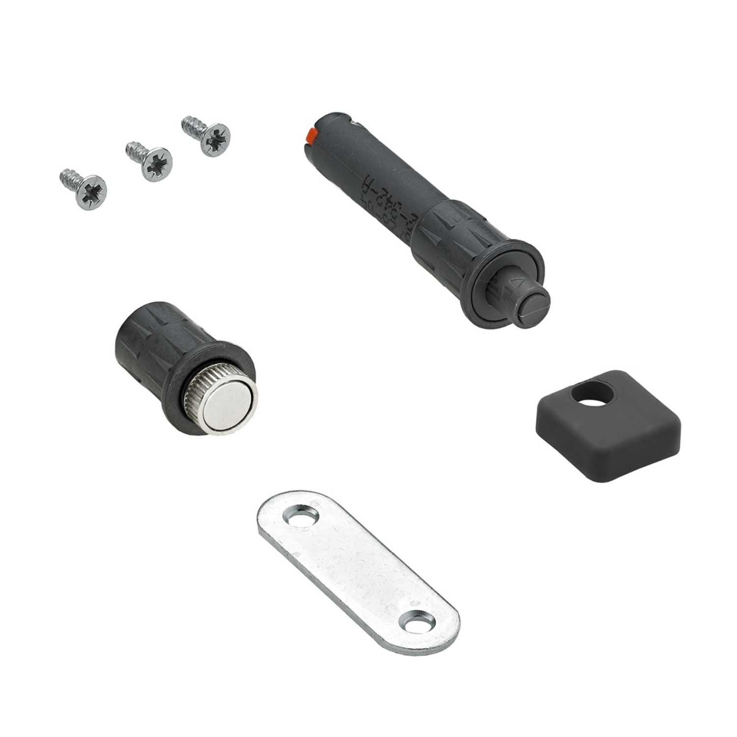 WingLine L, Maintien magnétique en position fermée « Design » pour le kit de base Push to move, noir