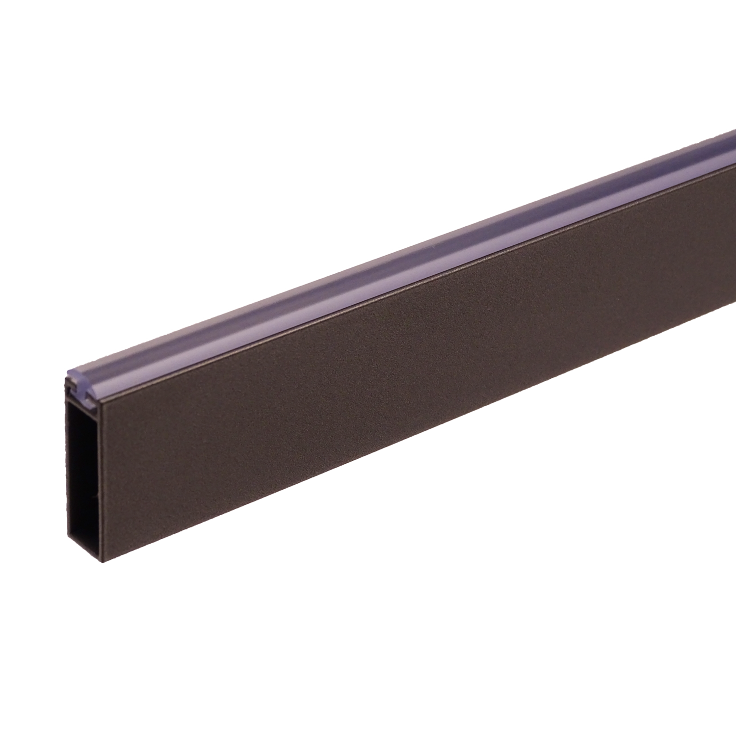 Bar de penderie rectang. linear alu manganese 10x30x2500mm avec profil plastique