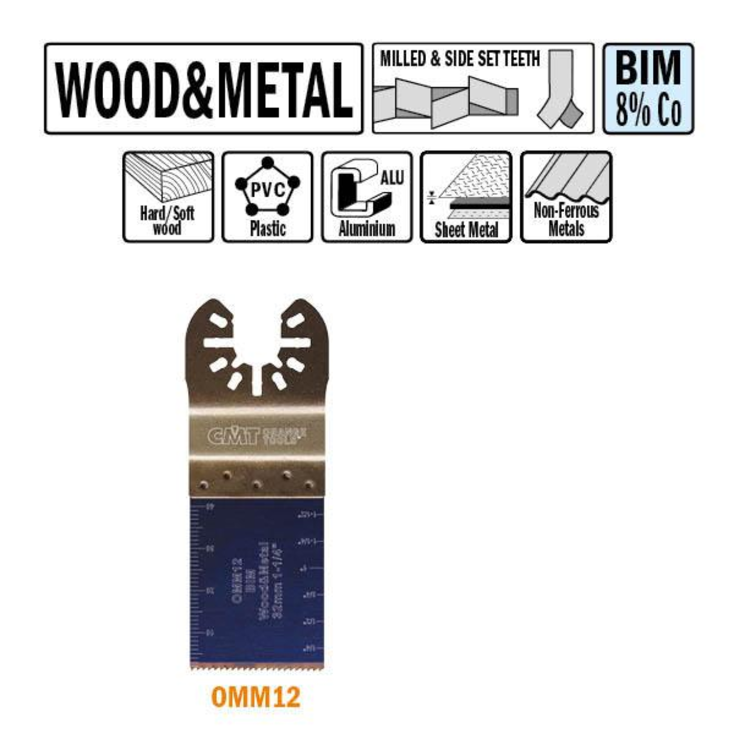 32mm duikzaagje hout/metaal bim 8% co/i=40/h=32 /z=18
