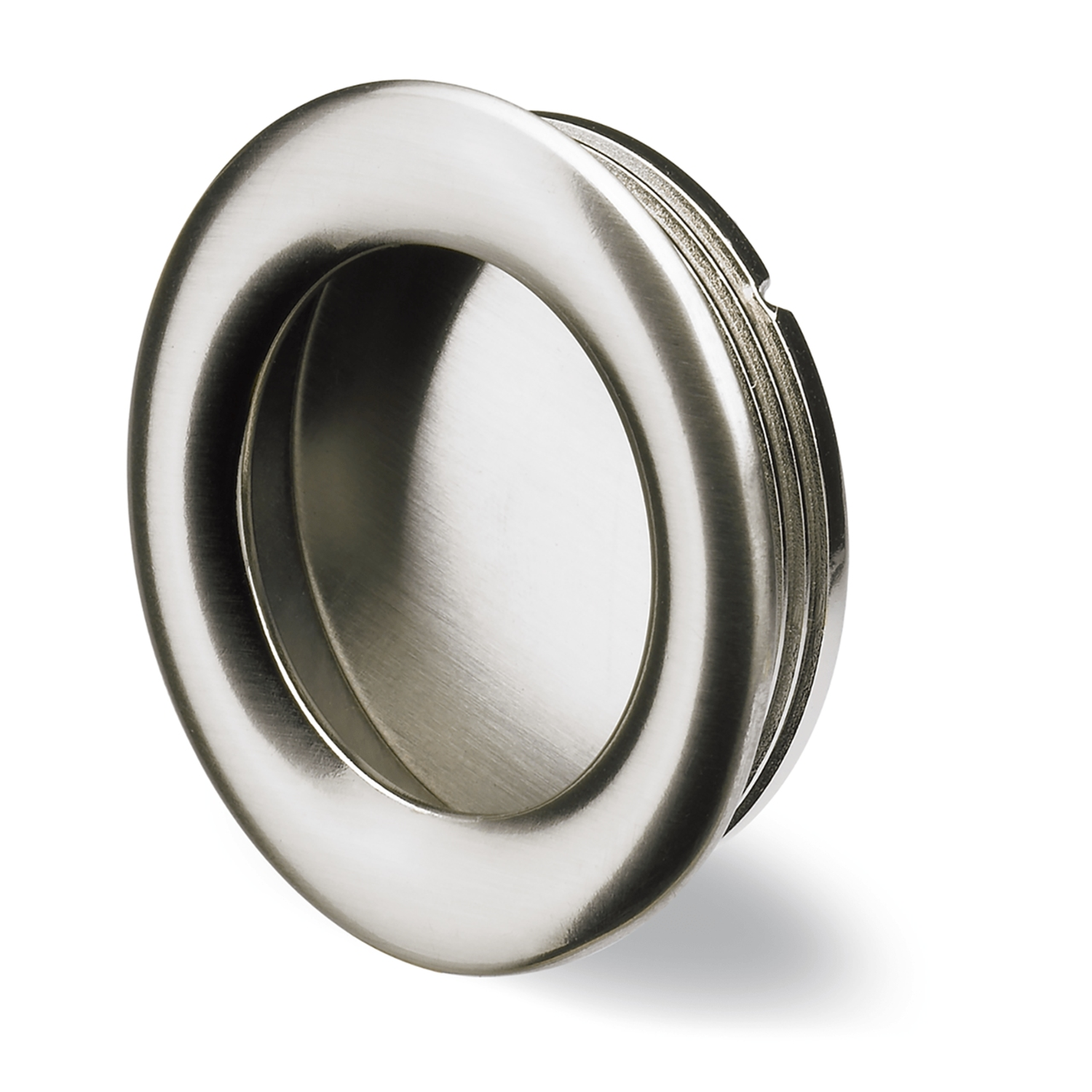 Poignée d'insertion Borgoa, entraxe de perçages 0, H 11 mm, ø 41 mm, Aspect inox