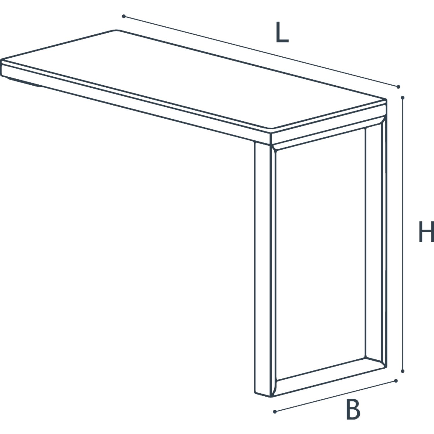 90° arm. pivot. tafel (+ voet - excl blad) 800mmx5