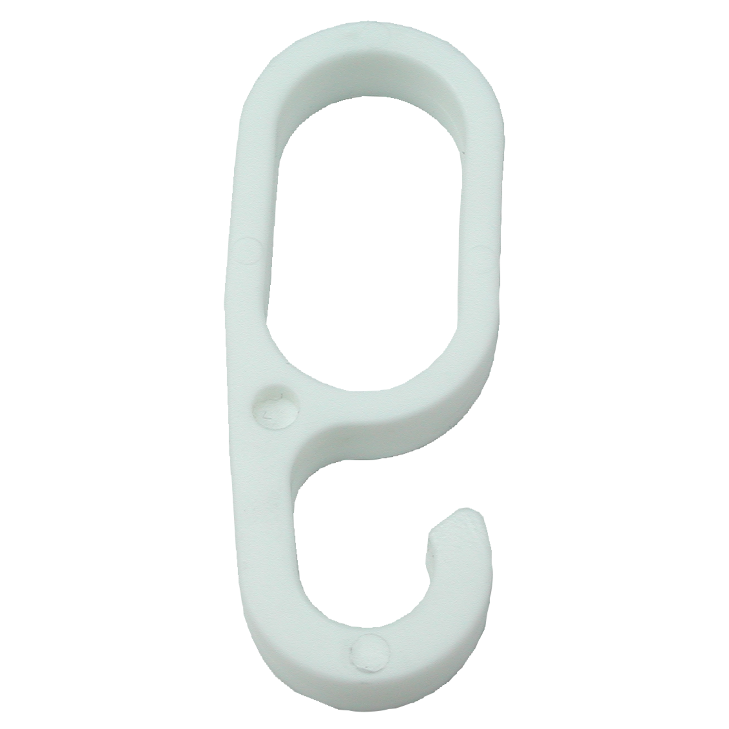 Crochets ovale 803.29 plast.blanc  